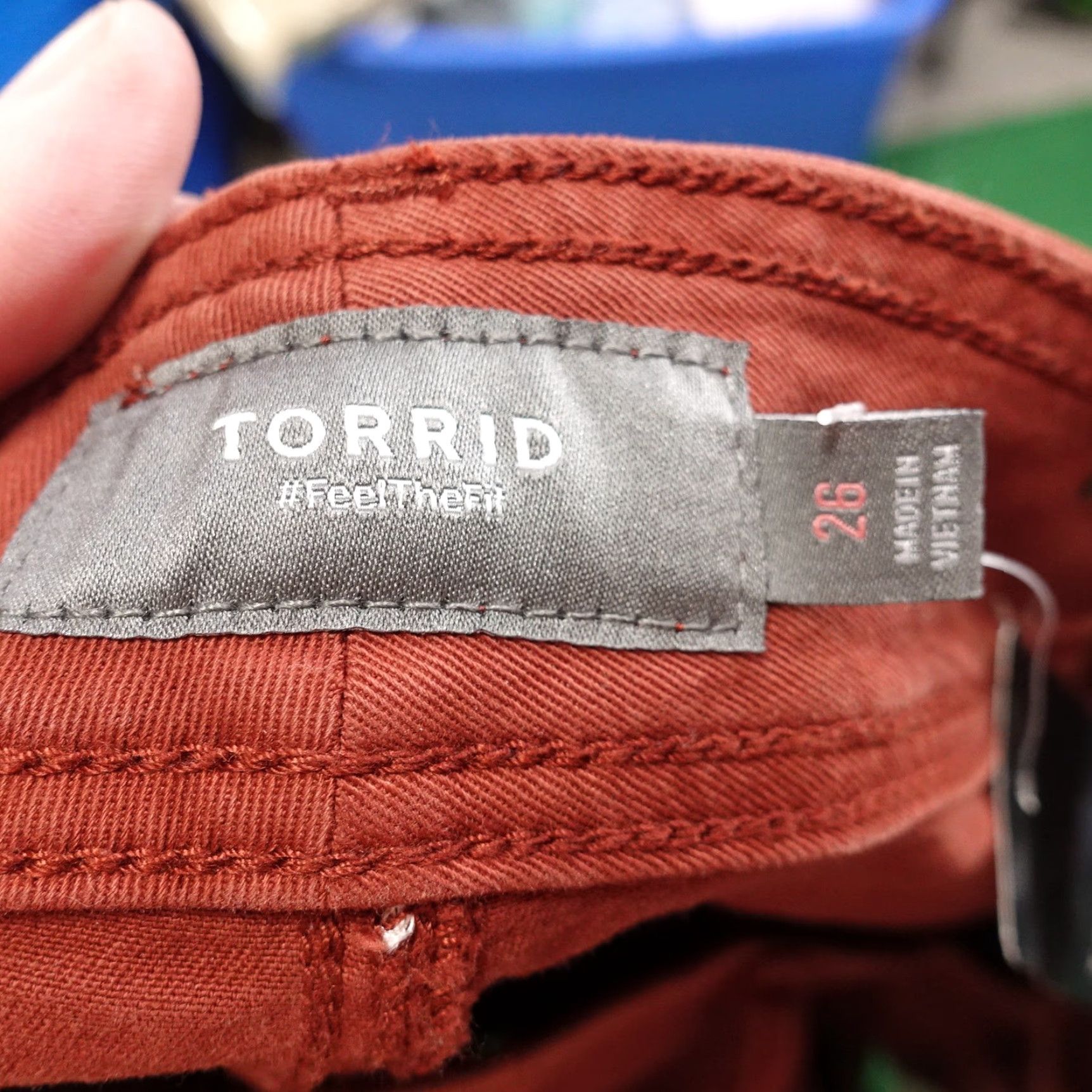 Torrid VINTAGE Torrid Womens Pants Cropped Skinny Stretch Twill 26 Fire Brick Casual Workwear Size 26" / US 2 / IT 38 - 7 Thumbnail