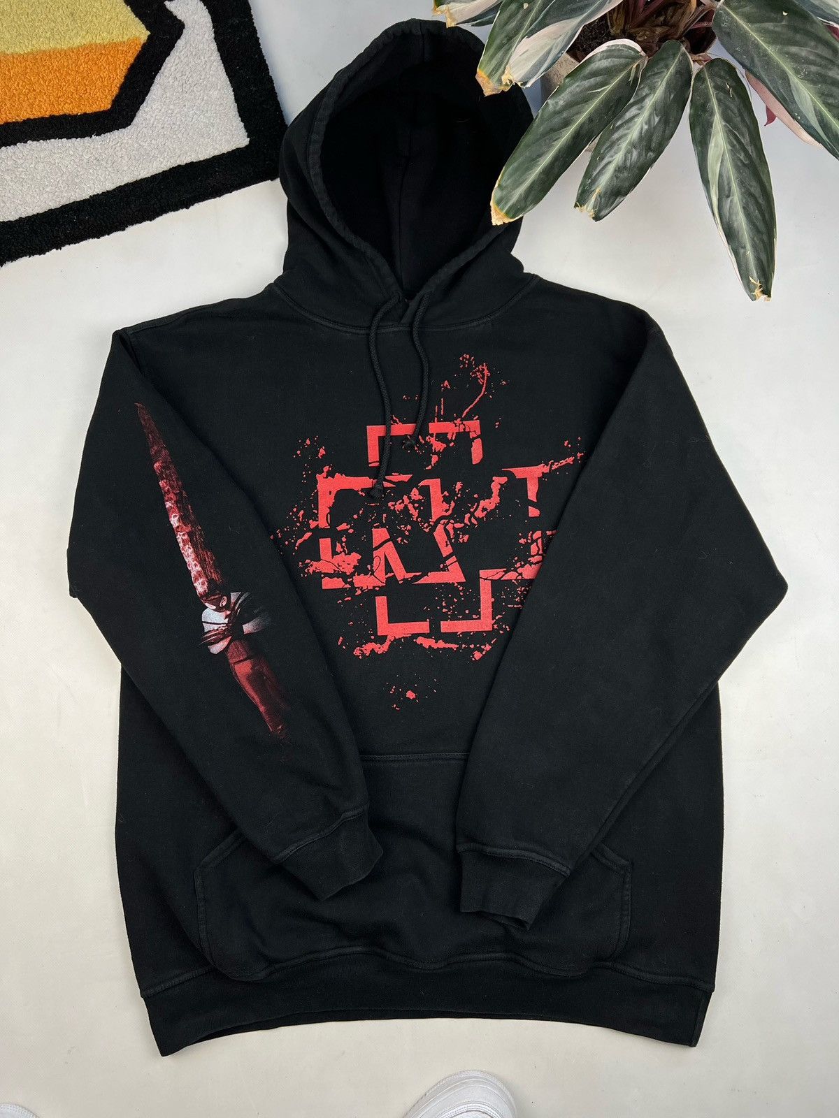 Band Tees × Vintage Very Rare Rammstein hoodie horror Size US XXL / EU 58 / 5 - 5 Thumbnail