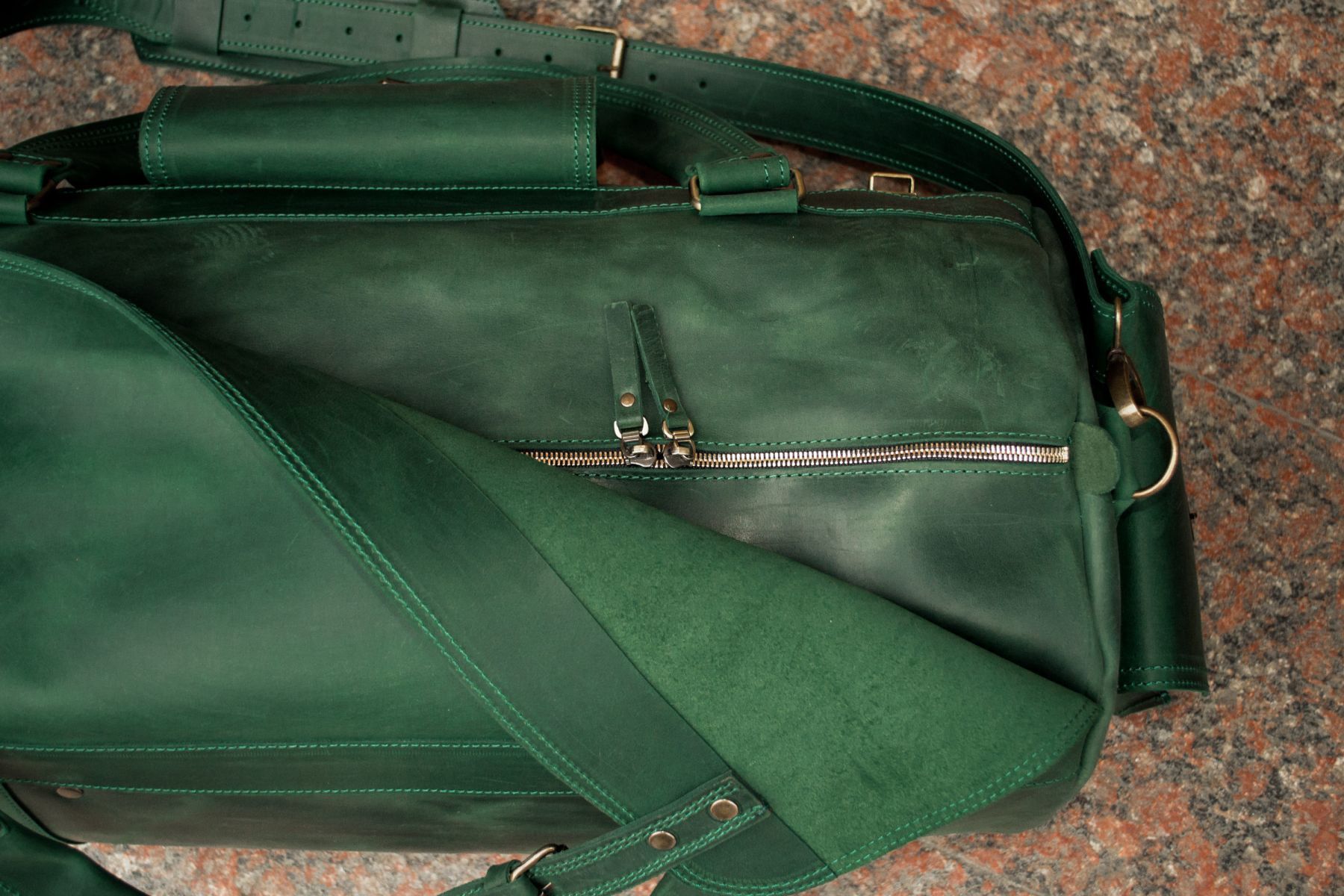 Handmade Leather travel bag "BISON" Size ONE SIZE - 5 Thumbnail