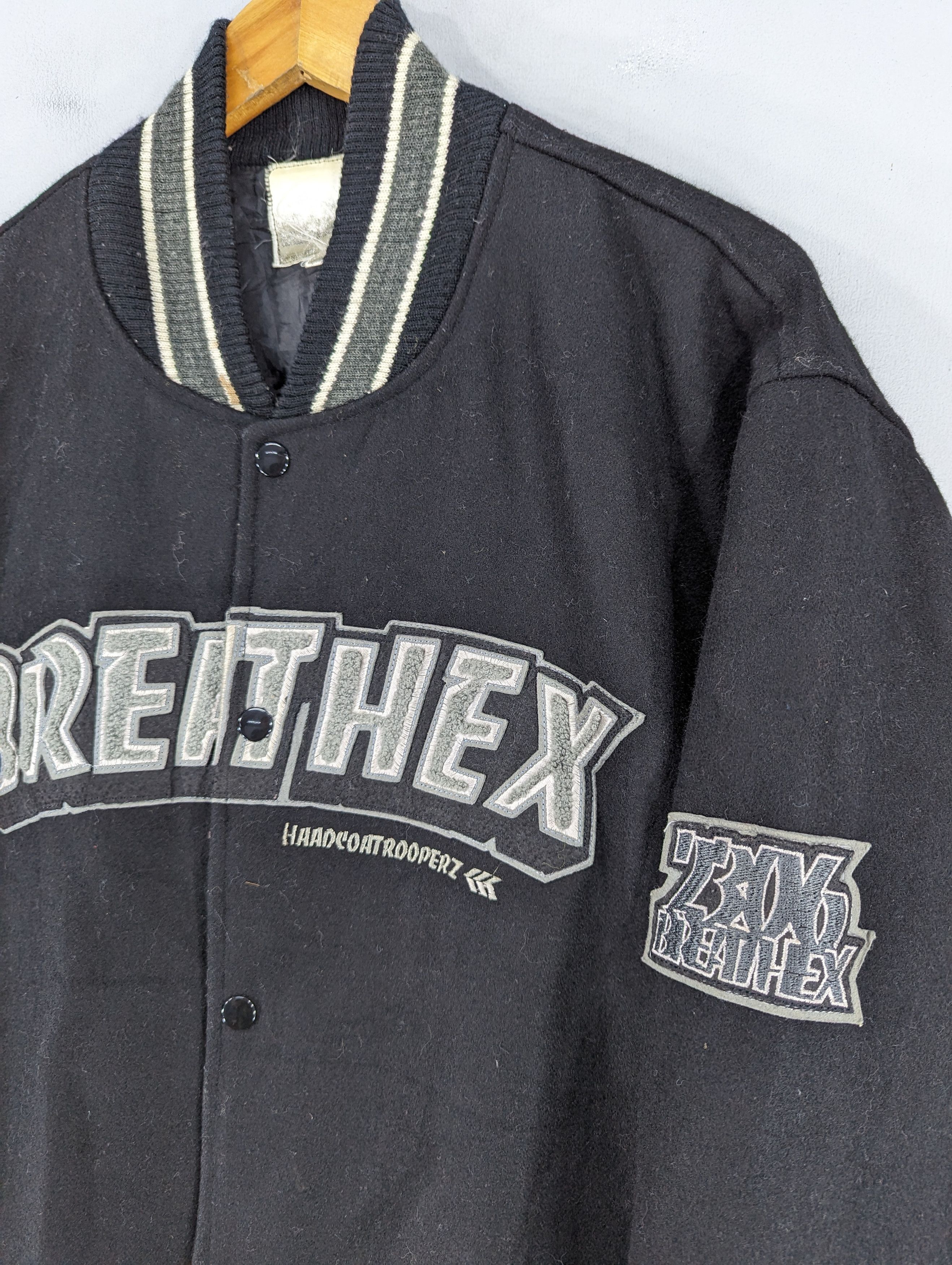 Japanese Brand 🔥RARE🔥Vintage Breathex Mathafooka Wool Varsity Jacket Size US XL / EU 56 / 4 - 8 Thumbnail