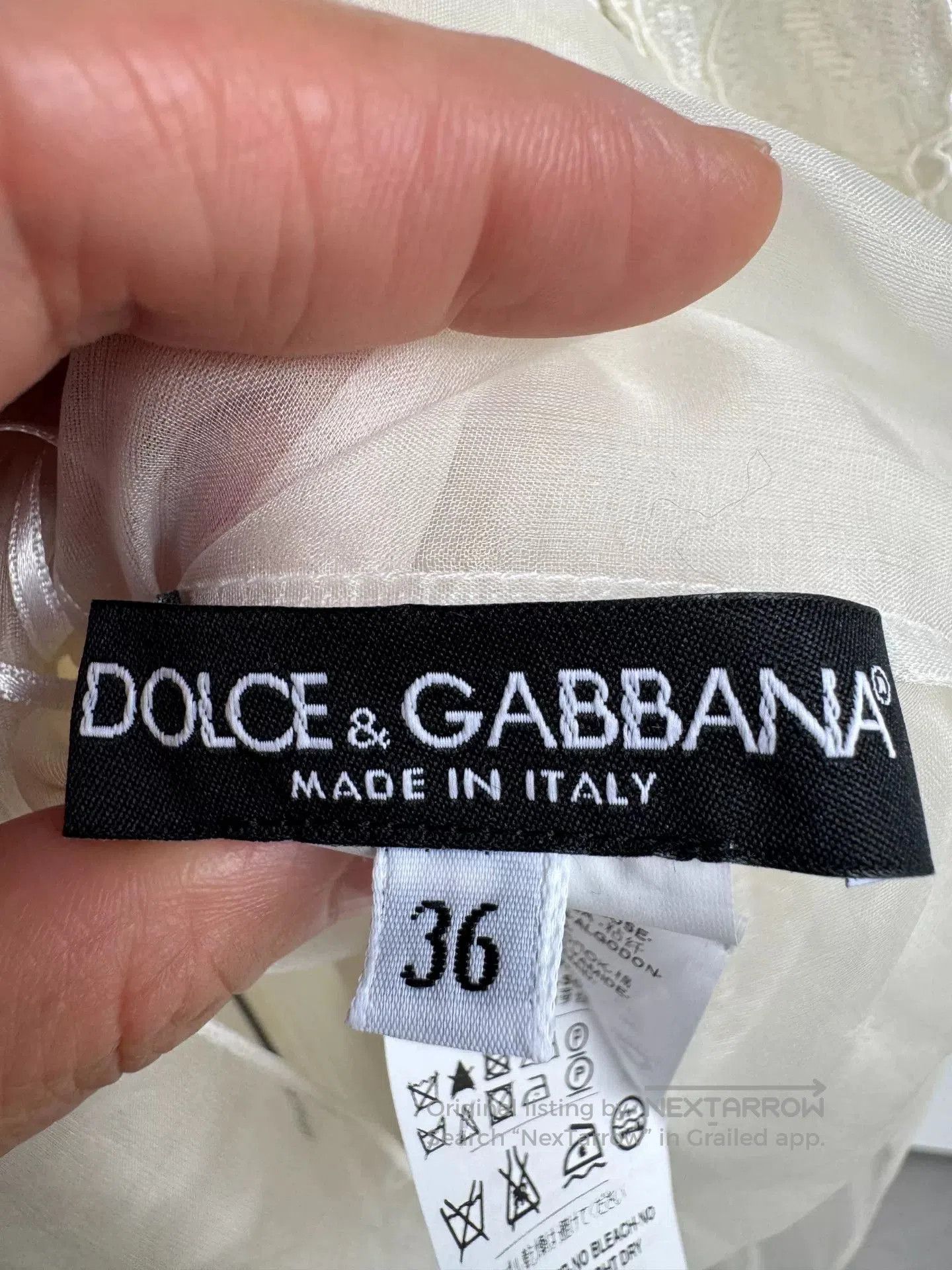Dolce & Gabbana Dolce&Gabbana White Lace Top. Size XS / US 0-2 / IT 36-38 - 3 Thumbnail