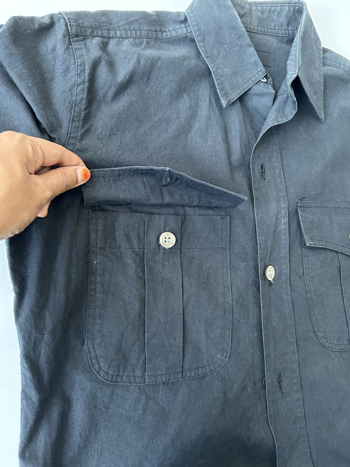 Y's × Yohji Yamamoto YOHJI YAMAMOTO POUR HOMME BUTTON UPS SHIRT Size US S / EU 44-46 / 1 - 4 Thumbnail
