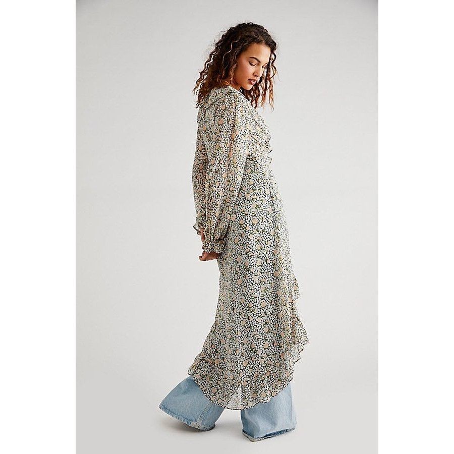Free People NWT Free People Gigi Printed Maxi Top $198 SMALL Ivory Size S / US 4 / IT 40 - 6 Thumbnail
