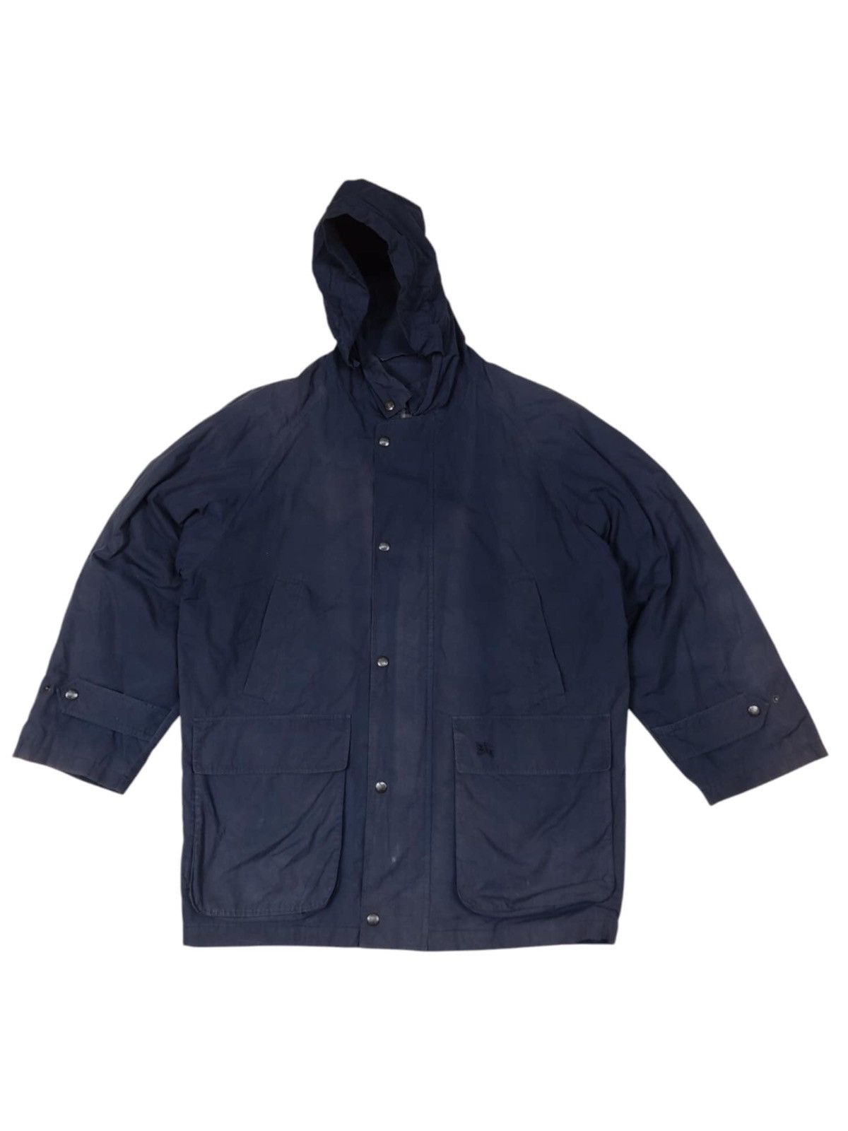 Burberry × Vintage VINTAGE 90s Burberrys Faded Navy Blue Jacke Size US XL / EU 56 / 4 - 1 Thumbnail