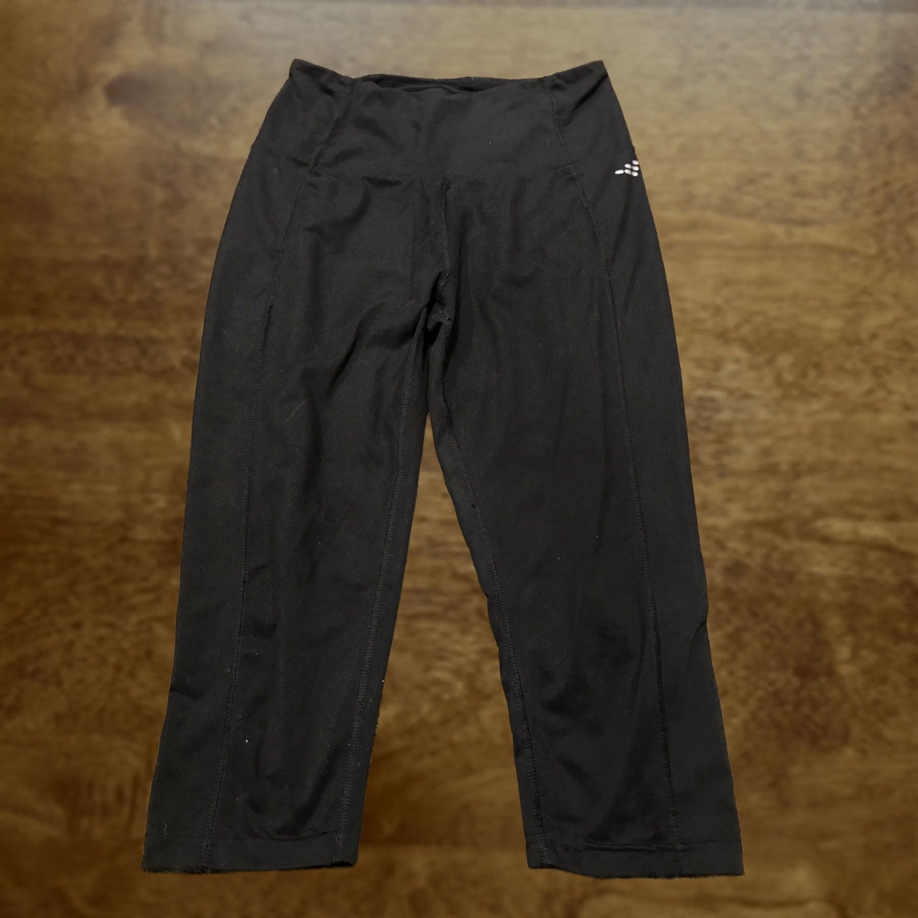 Vintage BCG Womens M Capri Leggings Black Polyester Blend 26 Inseam 18” Skinny Yoga Gym & Training Athleisure v2 Size 32" / US 10 / IT 46 - 1 Thumbnail