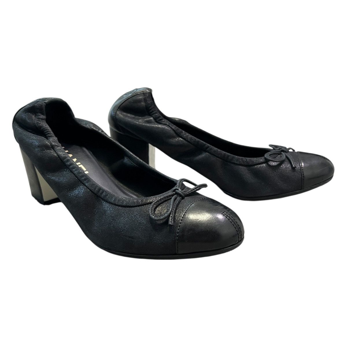 Chanel CHANEL Quilted Leather Ballet Heel Pumps Size US 6.5 / IT 36.5 - 4 Thumbnail
