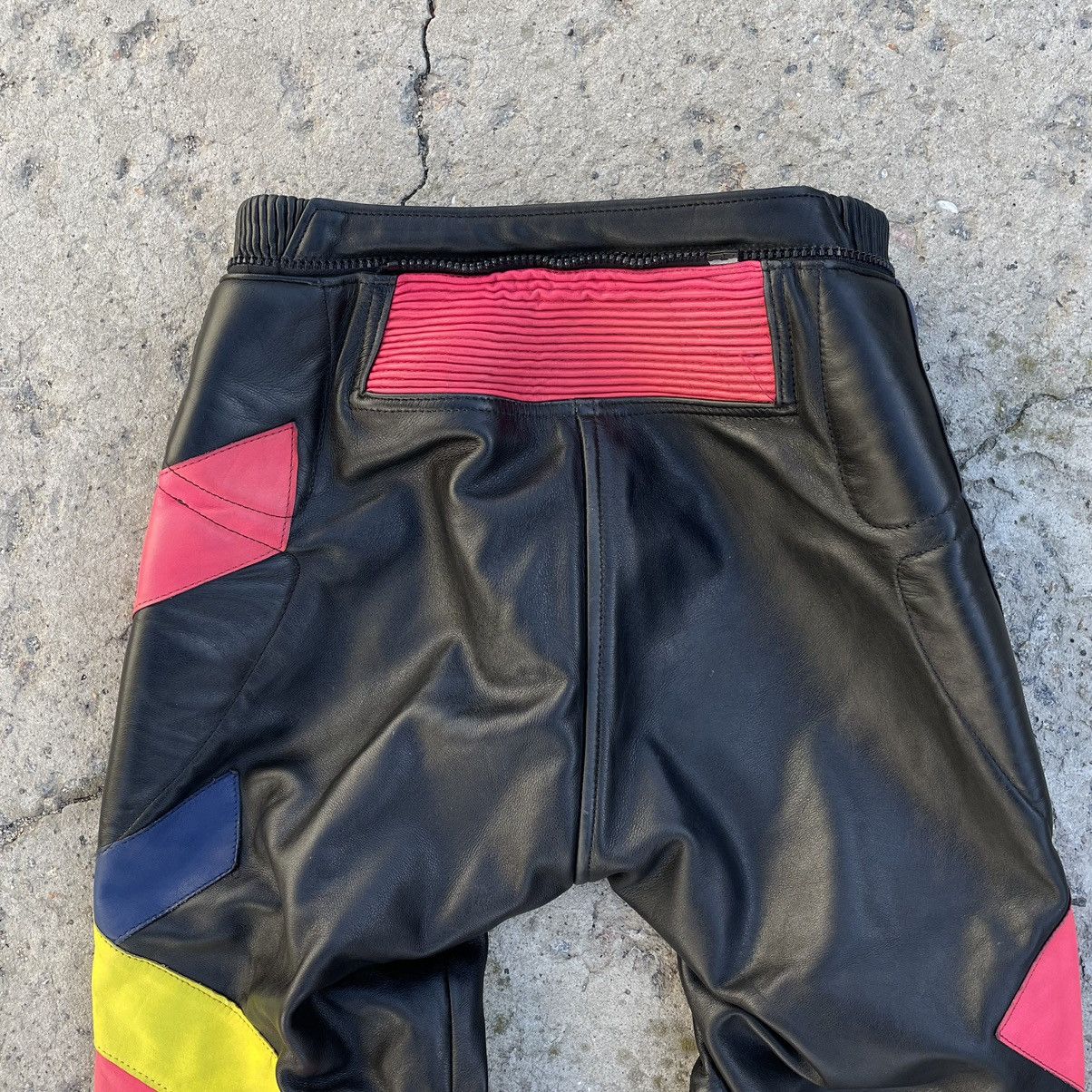 Leather × Vintage Vintage Leather Pants Moto Pro Sports Y2K 90s USA style Size US 31 - 13 Thumbnail