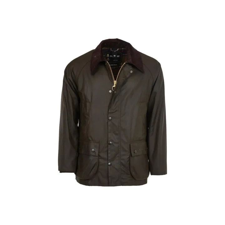 Barbour Barbour Olive Green Waxed Jacket for Men 0079 Size US S / EU 44-46 / 1 - 1 Thumbnail