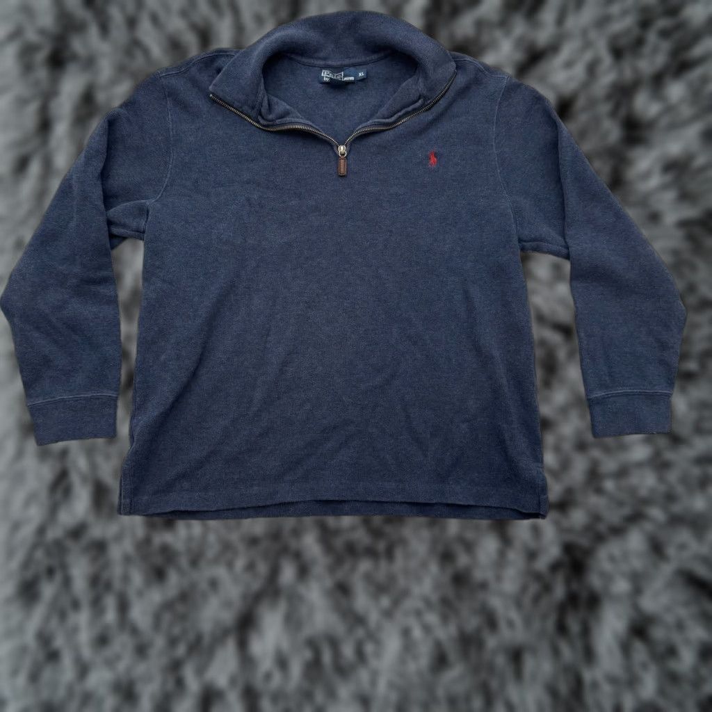 Polo Ralph Lauren Polo Ralph Lauren Sweater Quarter Zip XL Men Navy Blue Mock Neck 1/4 Zip Collared Pullover Knit Classic Vintage Preppy Modern Minimalist Size US XL / EU 56 / 4 - 1 Thumbnail