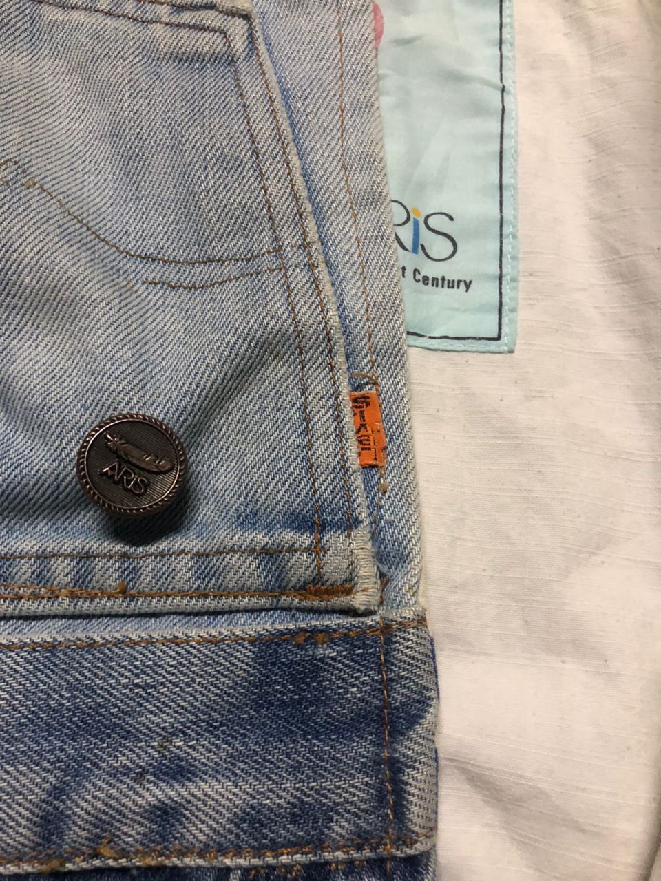 Japanese Brand Very Rare Vintage Denim Jacket Custom By Aris Distressed Size US M / EU 48-50 / 2 - 16 Thumbnail