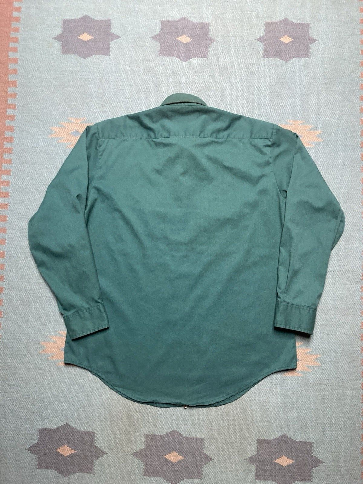 Vintage 80s Big Mac work shirt chino twill workwear worn L/XL Size US XL / EU 56 / 4 - 6 Thumbnail