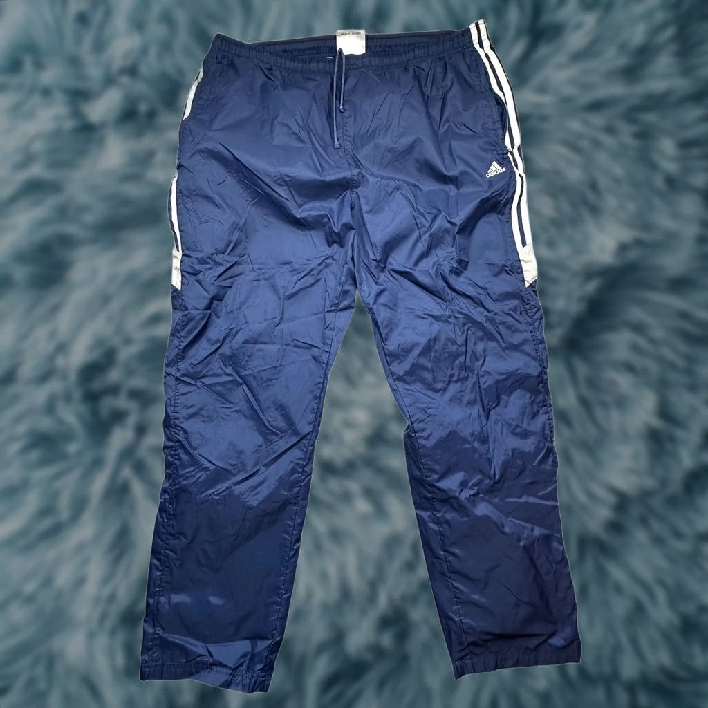 Adidas VINTAGE Adidas Lined Windbreaker Track Pants Mens XL Navy Blue Ankle Zip Sports 90s Men's Pants Size US 36 / EU 52 - 1 Thumbnail