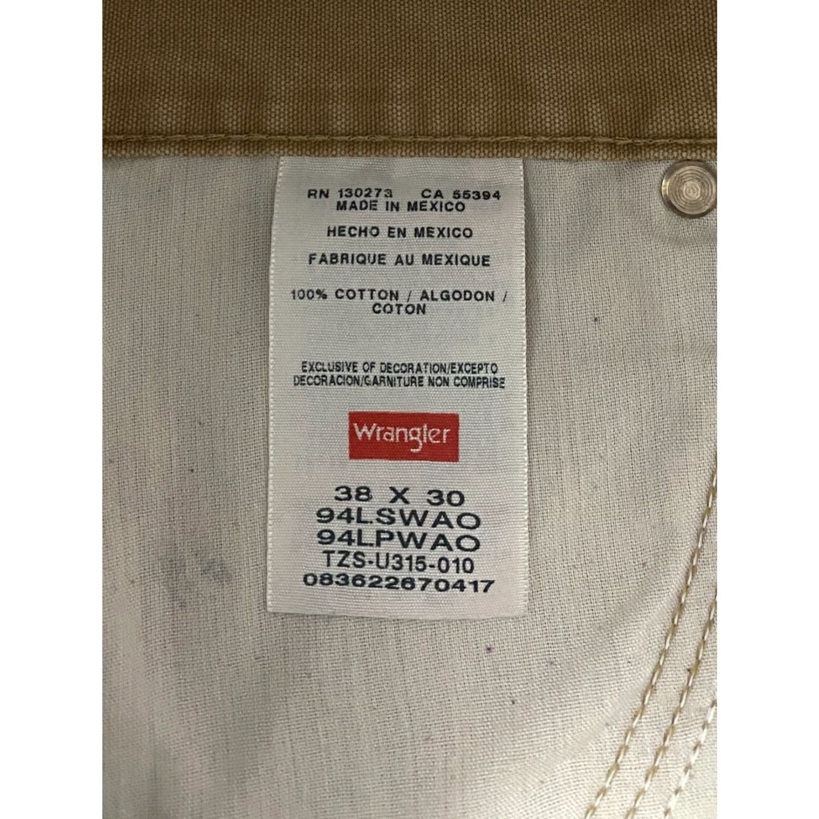 Wrangler VINTAGE Wrangler Workwear Carpenter Pants Men's 38x30 Brown Relaxed Work Pants Mens Brown 100% Cotton Wrangler Carpenter Pants Mens Size 38x30 Brown Size US 38 / EU 54 - 7 Thumbnail