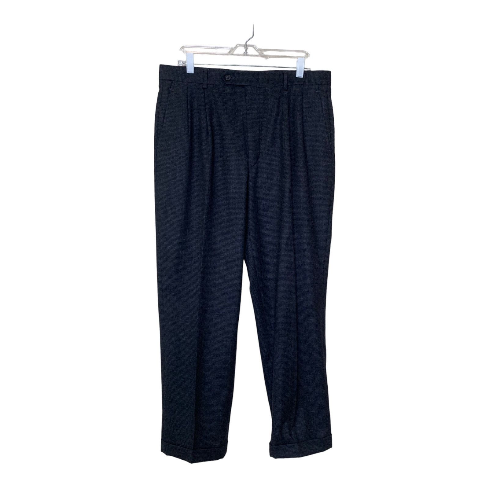 Jos. A. Bank JoS A. Bank gray plaid wool pleated pants size 36" X 31" Size US 36 / EU 52 - 6 Thumbnail