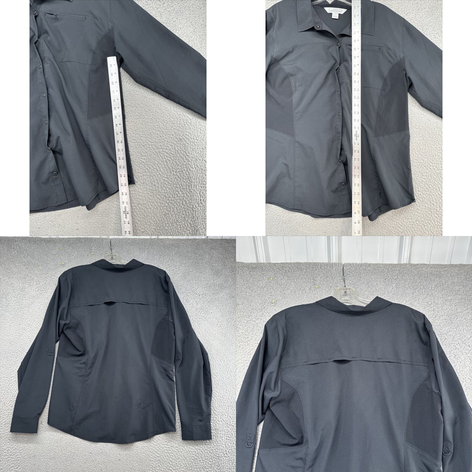 Vintage Gander Mountain Guide Series Black Snap Up Roll Tab Sleeve Shirt Top Size Large Size L / US 10 / IT 46 - 8 Thumbnail
