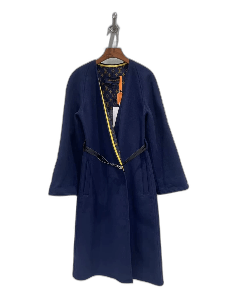 Louis Vuitton Louis Vuitton Deep Blue Wool Coat Size US XS / EU 42 / 0 - 1 Thumbnail