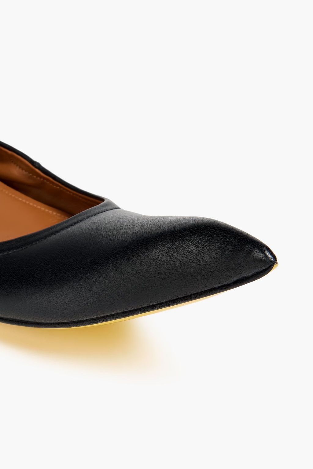 Marni o1y1025 Leather Ballet Flats in Black Size US 7 / IT 37 - 3 Thumbnail