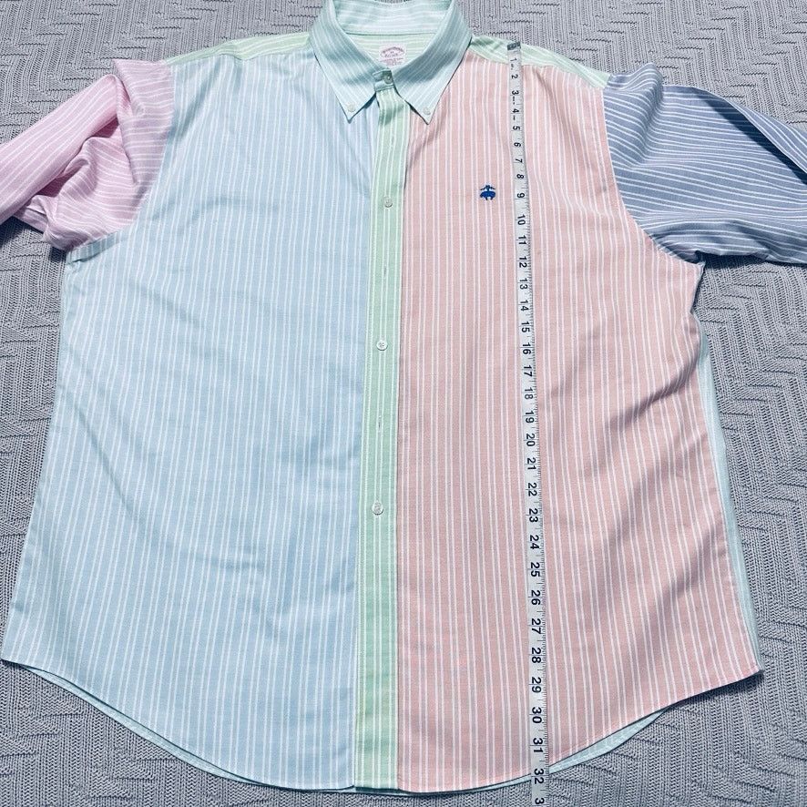 Brooks Brothers Brooks Brothers spring color block button down Size US XL / EU 56 / 4 - 6 Thumbnail