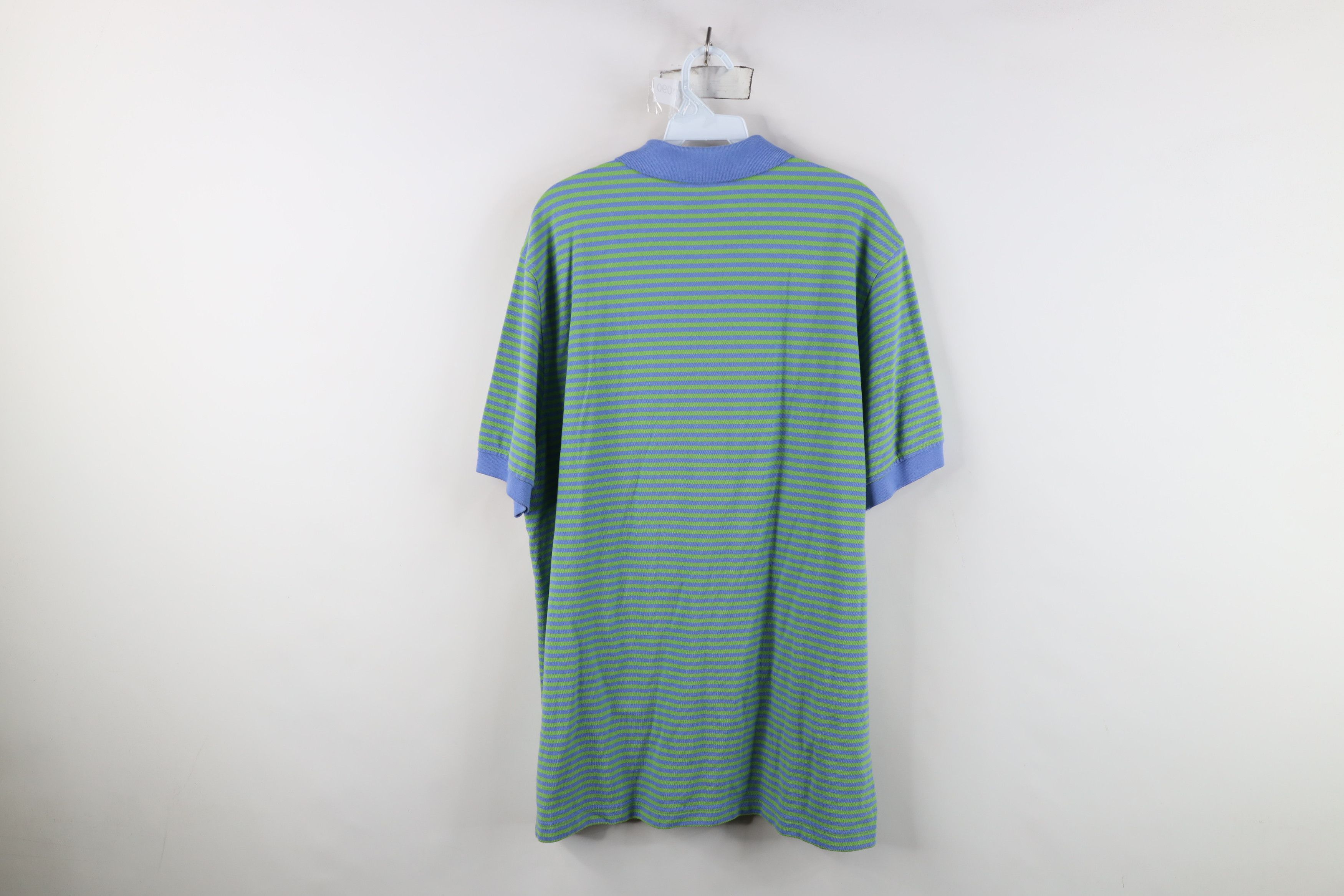 Lands' End Vintage 90s Lands End Block Pique Cotton Knit Golf Polo Size US L / EU 52-54 / 3 - 9 Thumbnail