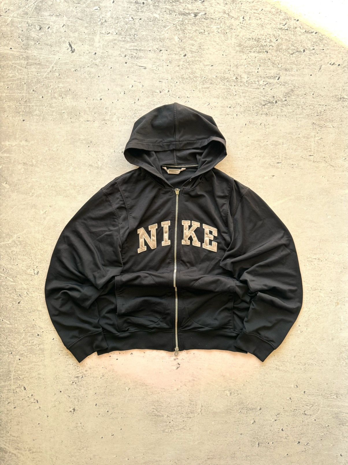 NIKE VINTAGE CENTER LOGO OVERSIZE BOXY ZIP HOODIE