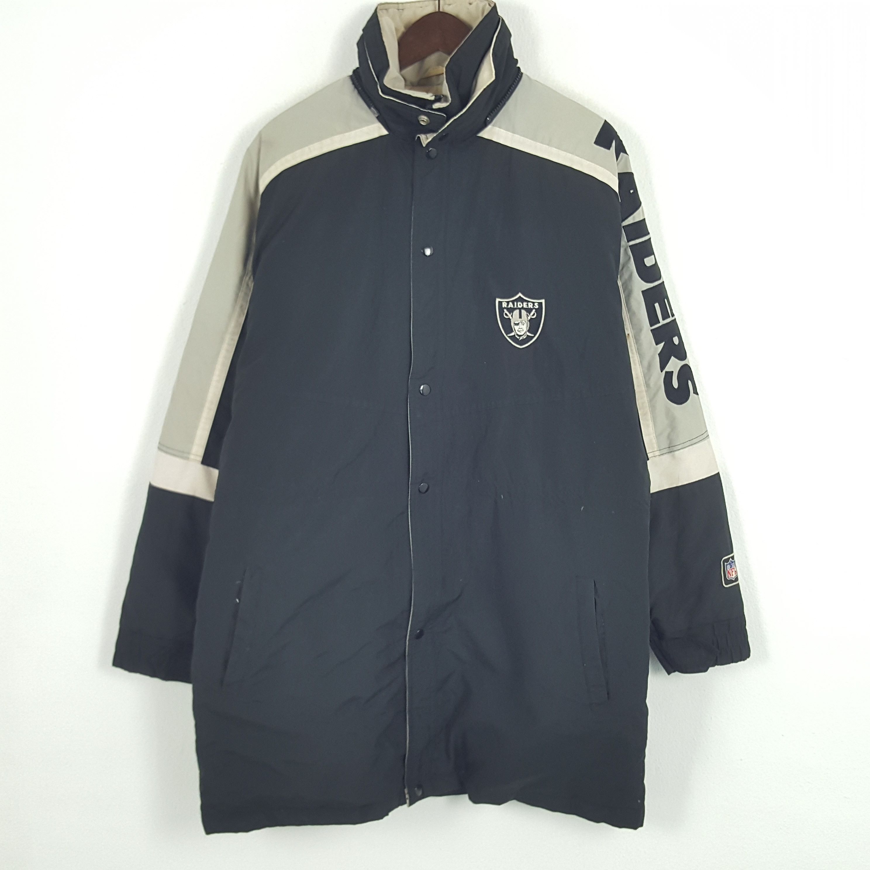 NFL × Vintage Vintage NFL X Raiders Windbreaker Long Jacket Size US L / EU 52-54 / 3 - 1 Thumbnail