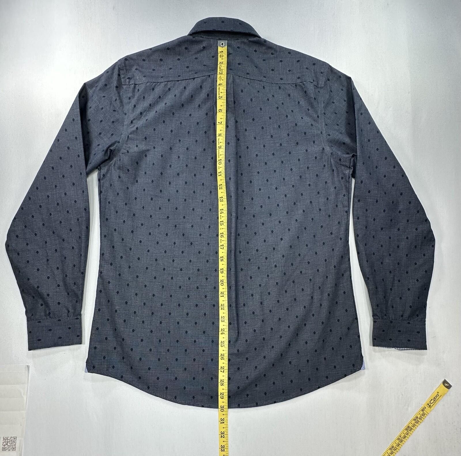 Van Heusen Van Heusen Originals Slim Fit Polka Dot Button-Up Gray Men M Size US M / EU 48-50 / 2 - 3 Thumbnail