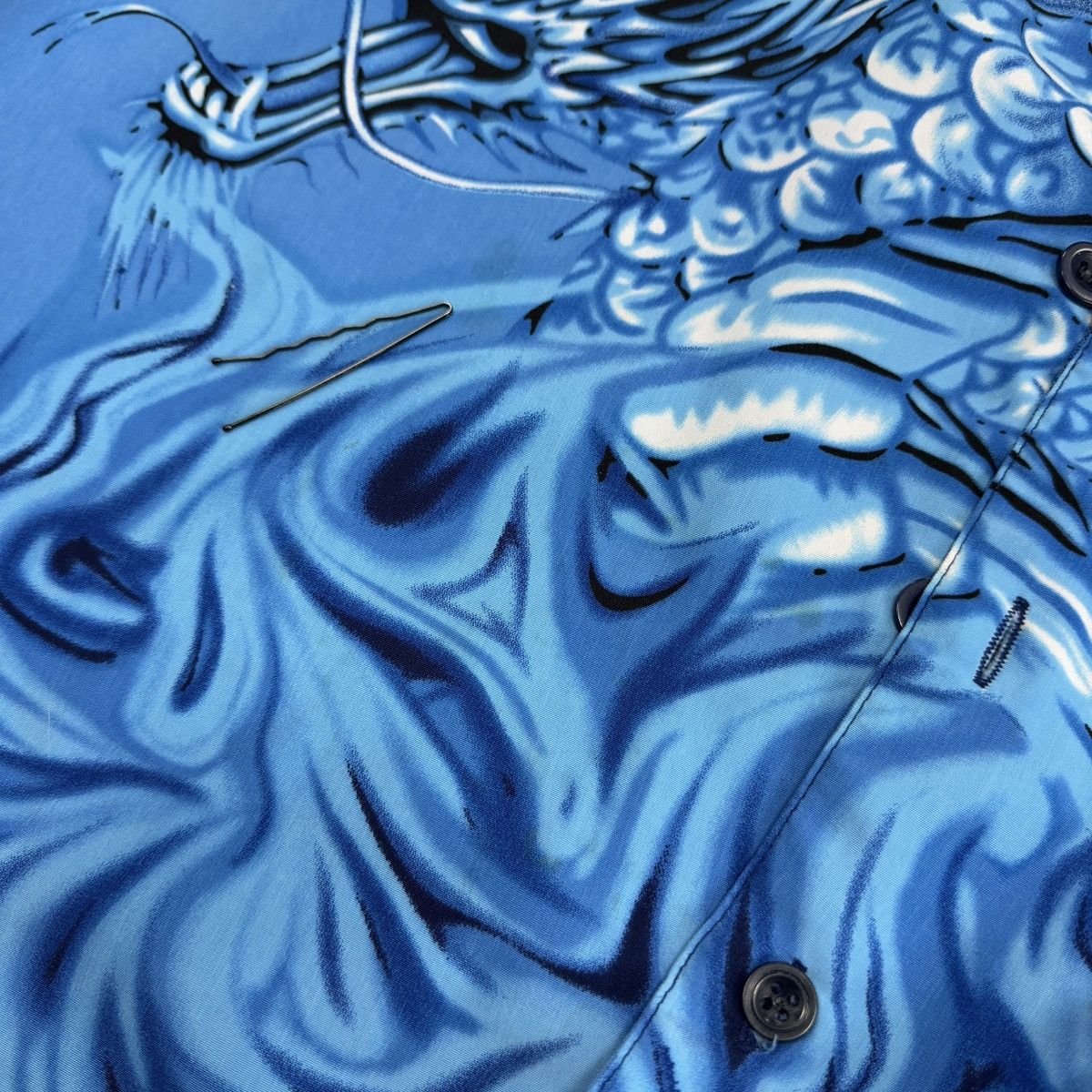 Japanese Brand × Vintage Euro Moda Dragons Aloha Hawaiian Silk Button Shirt Size L Size US L / EU 52-54 / 3 - 14 Thumbnail