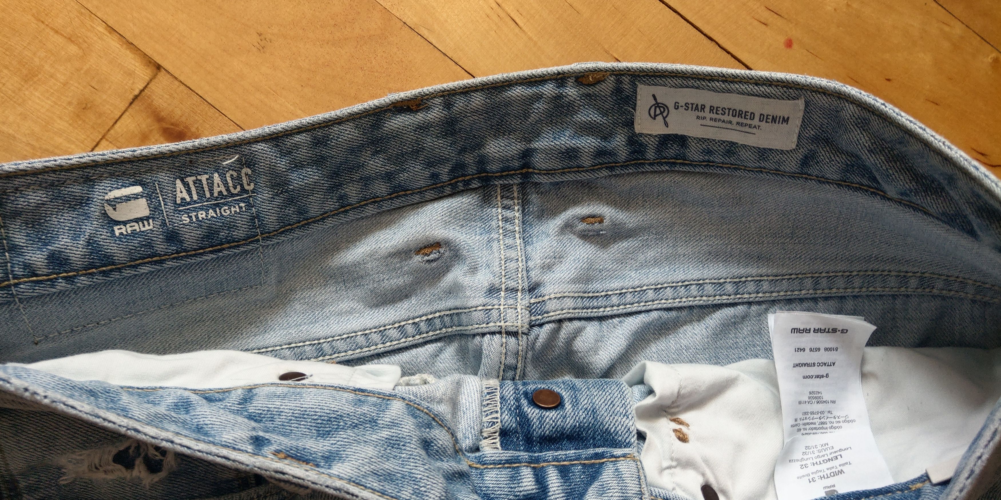 G-Star Mid Skinny Raw Denim Pants Baggy Distressed Goth y2k G-STAR Size US 31 - 13 Thumbnail