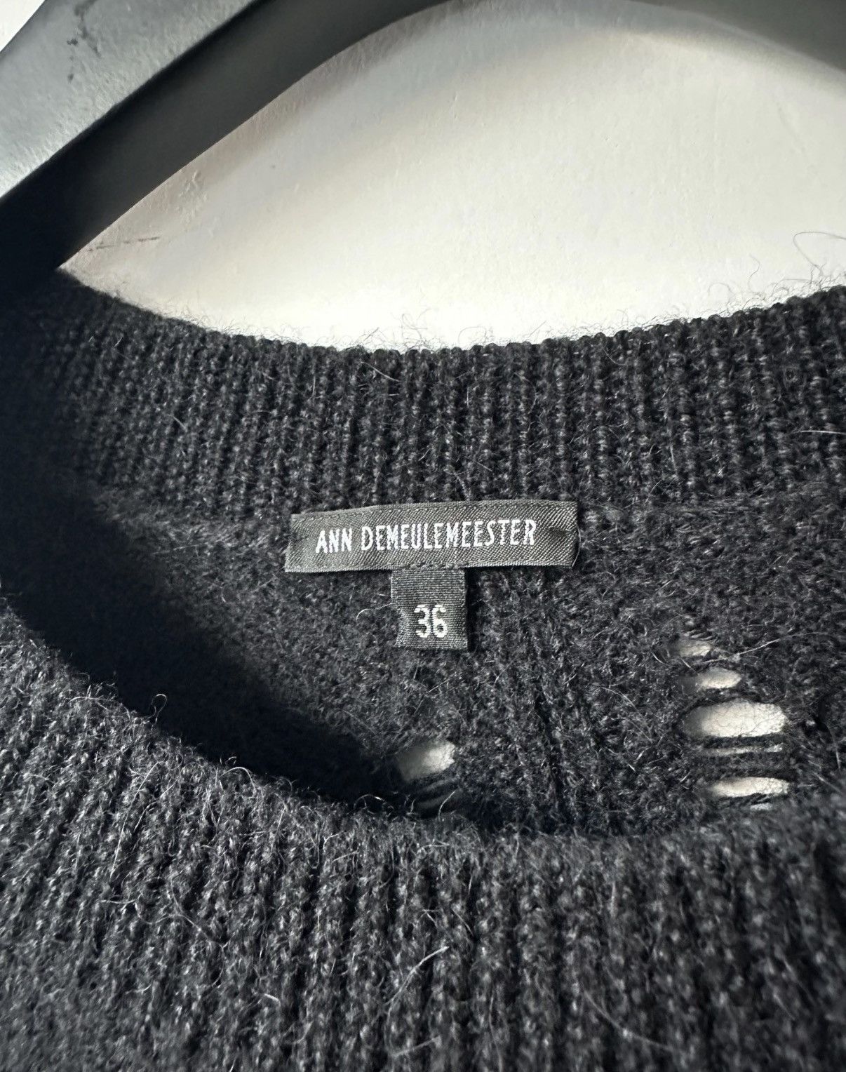 Ann Demeulemeester Ann Demeulemeester irregular distressed knit sweater K7 Size US XS / EU 42 / 0 - 5 Thumbnail