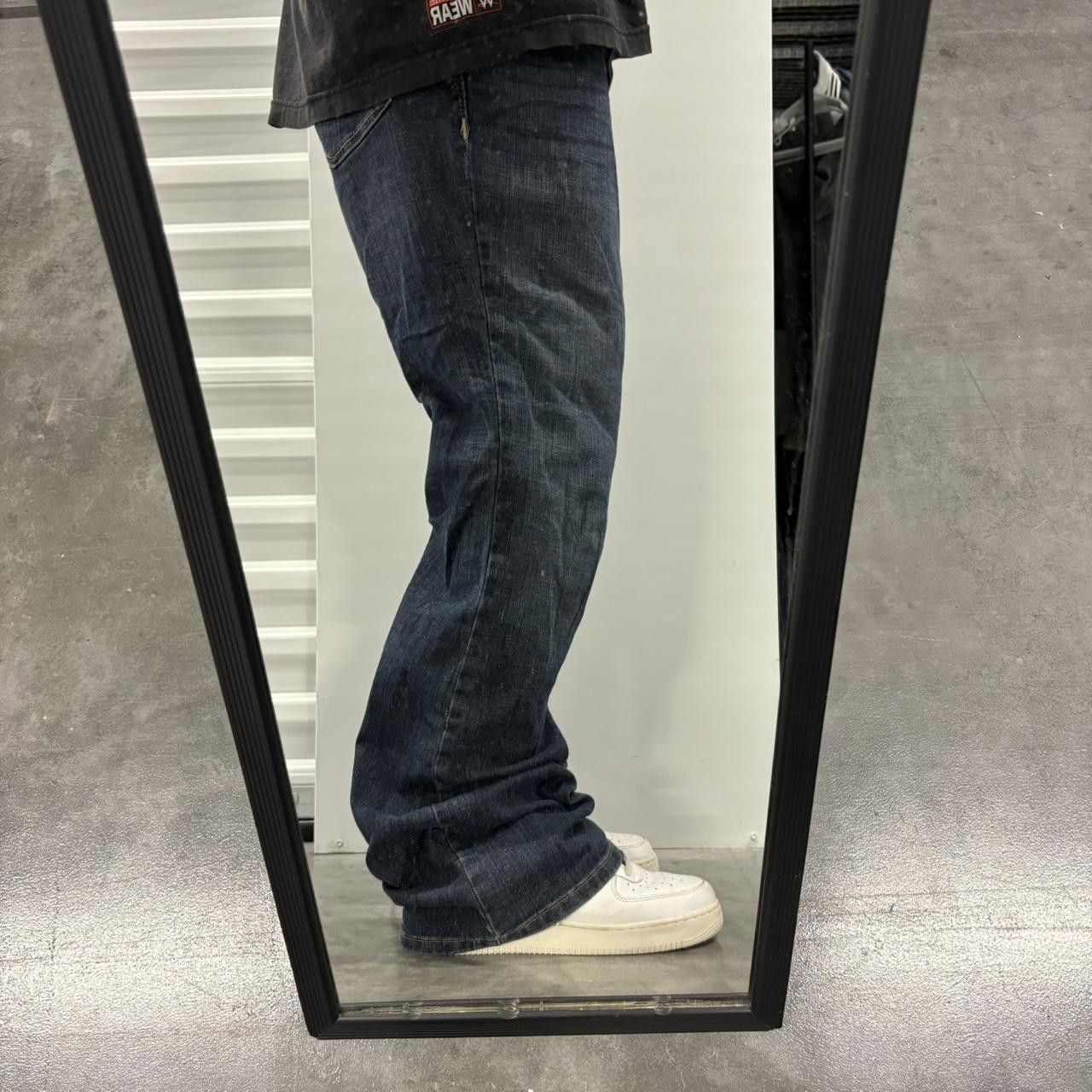Ariat Crazy Vintage Y2K/2000s Baggy Flare Ariat Dark Wash Denim Jeans! Size US 34 / EU 50 - 2 Thumbnail