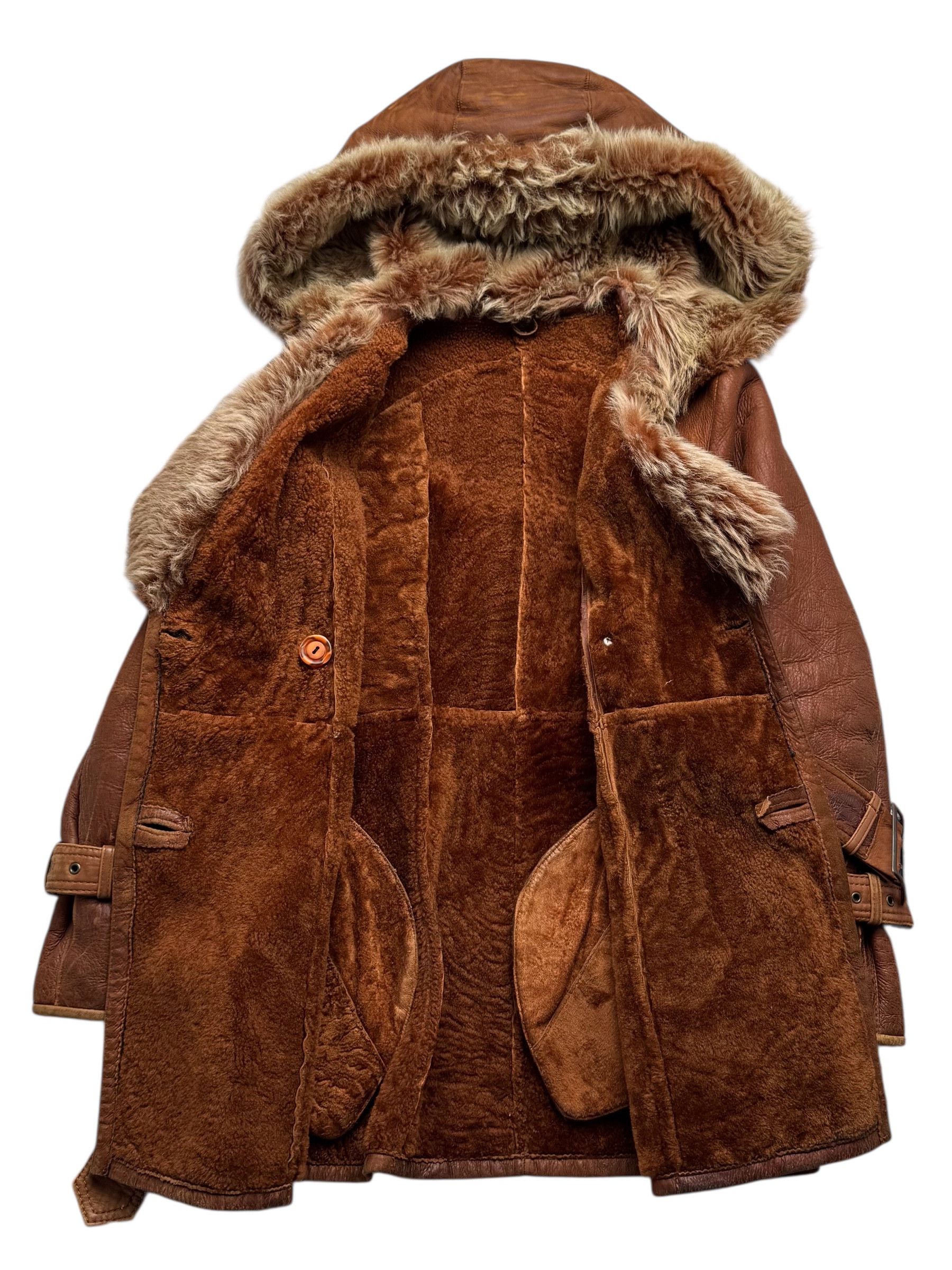 Japanese Brand 90's Real Sheepskin Coat With Belt(V250) Size M / US 6-8 / IT 42-44 - 8 Thumbnail