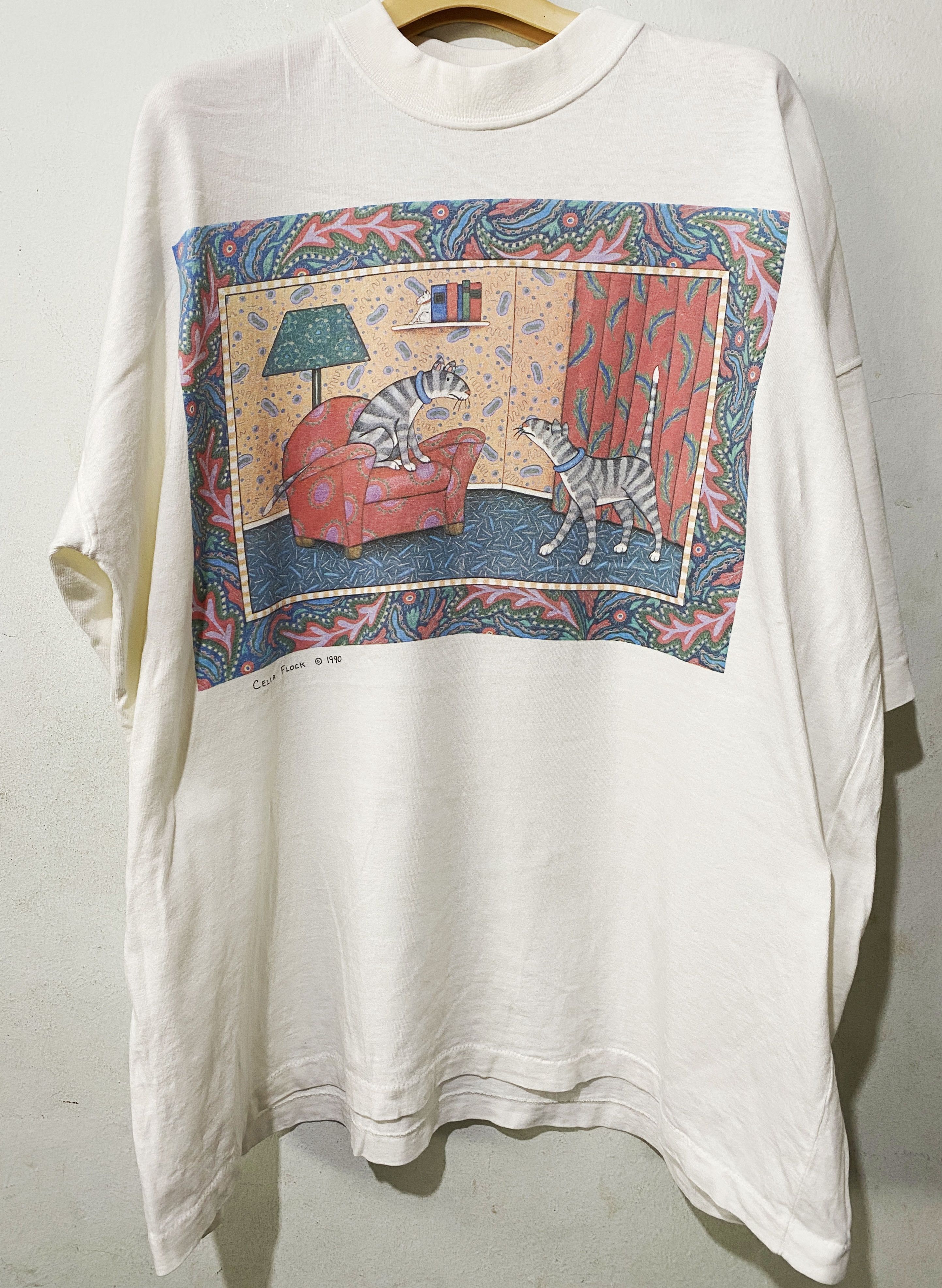 Vintage Vintage 90s Cat Shirt Size US XXL / EU 58 / 5 - 1 Thumbnail