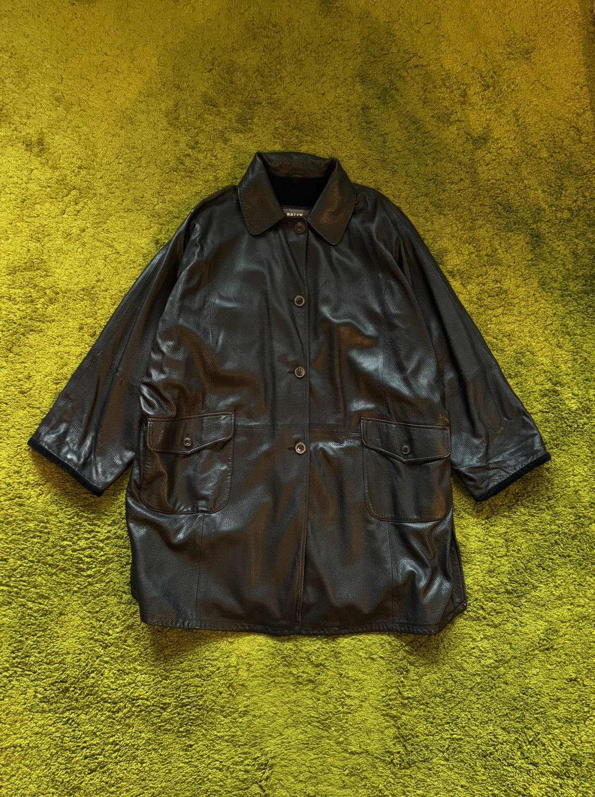 Bally × Designer Bally luxury leather coat jacket Size L / US 10 / IT 46 - 1 Thumbnail