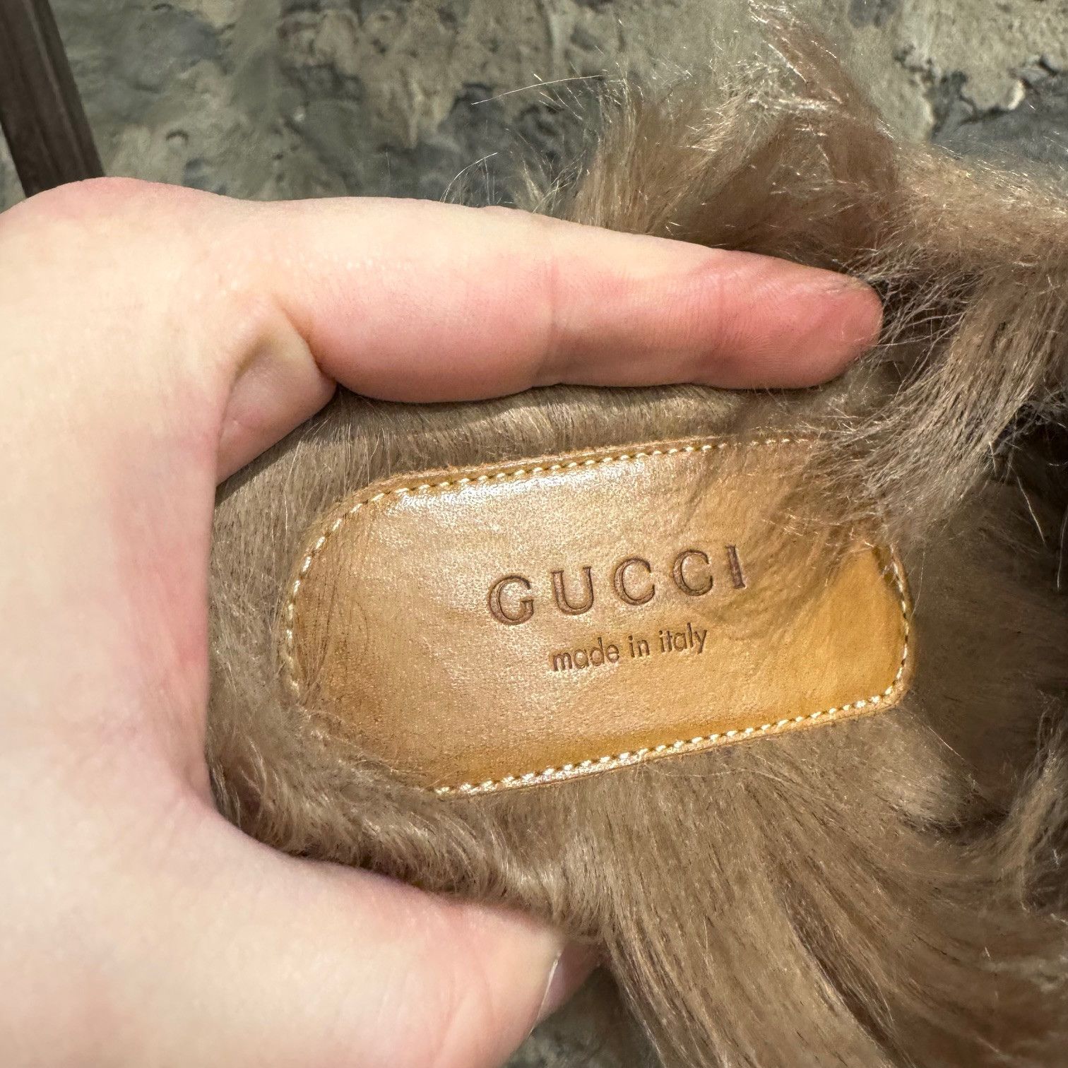 Gucci Gucci Black Velvet Floral Print Princetown Fur Lined Mules Size US 8 / IT 38 - 9 Thumbnail