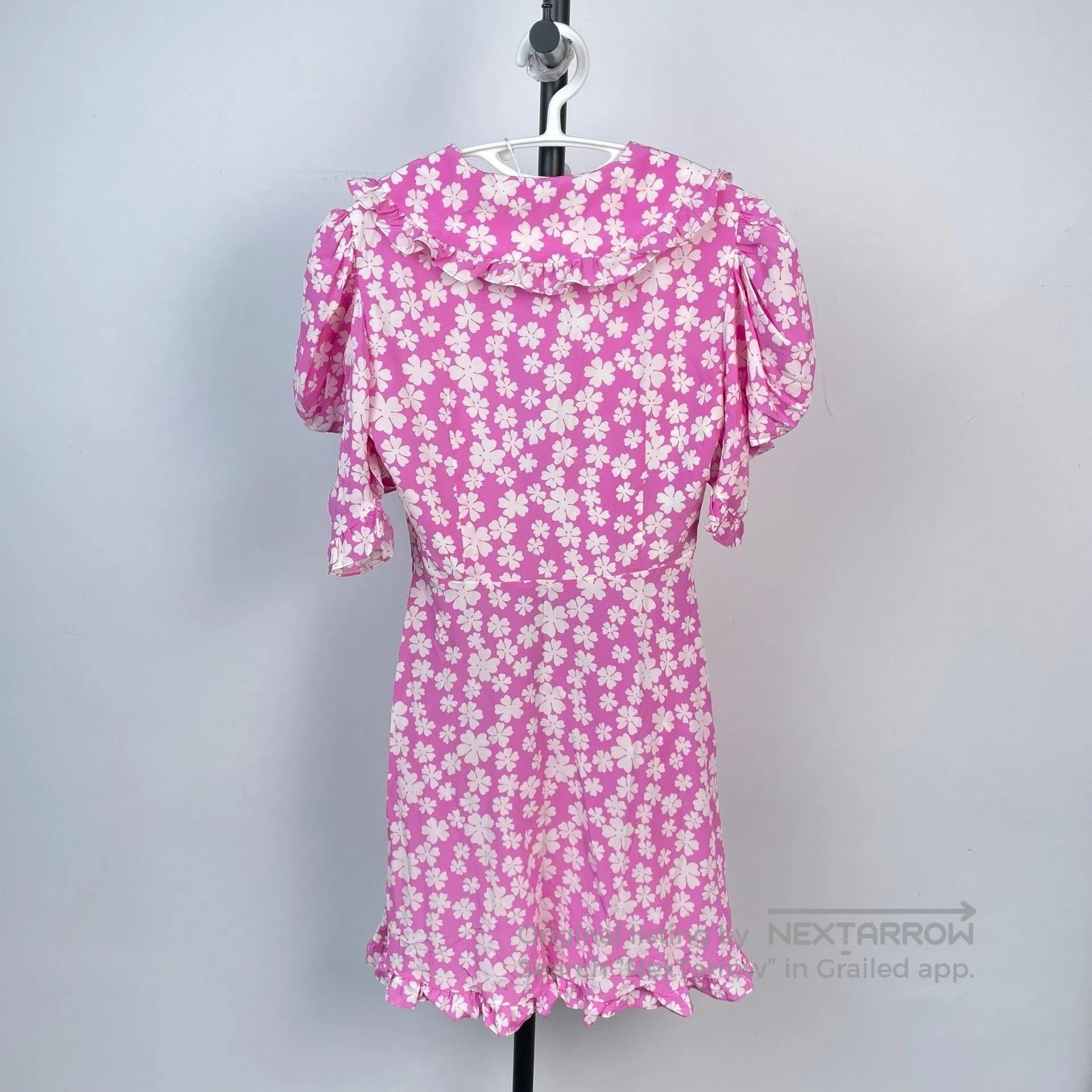 Miu Miu Miu Miu Pink mulberry silk floral print dress Miu Miu styl Size S / US 4 / IT 40 - 2 Thumbnail