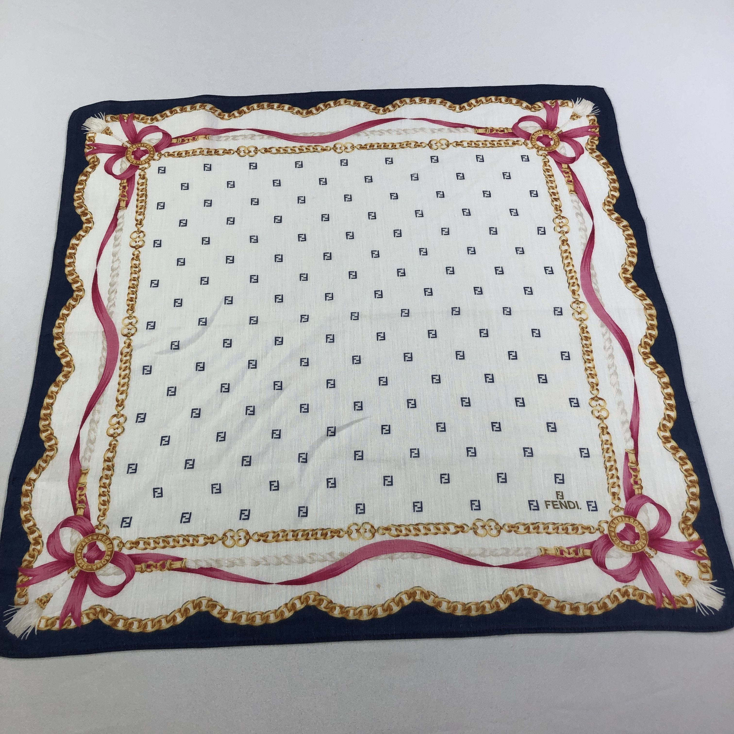 Vintage Fendi Monogram FF Handkerchief Neckerchief Bandana H1664 Size ONE SIZE - 2 Thumbnail