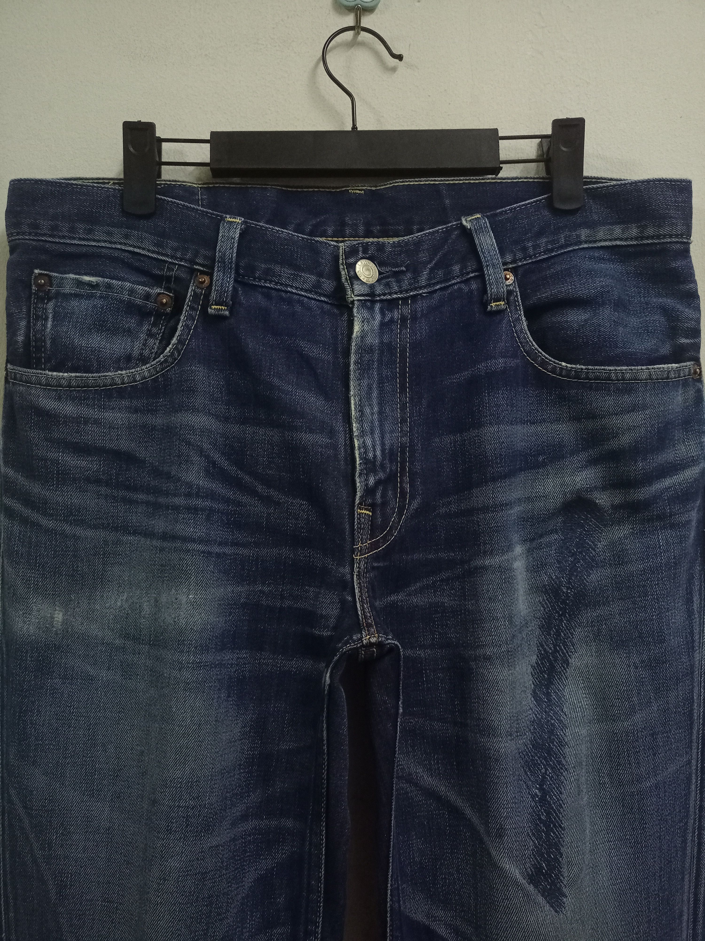 Levi's × Levi's Vintage Clothing Vintage 90s Levis 502 Blue Wash Distressed Baggy Jeans 34x29 Size US 34 / EU 50 - 4 Thumbnail