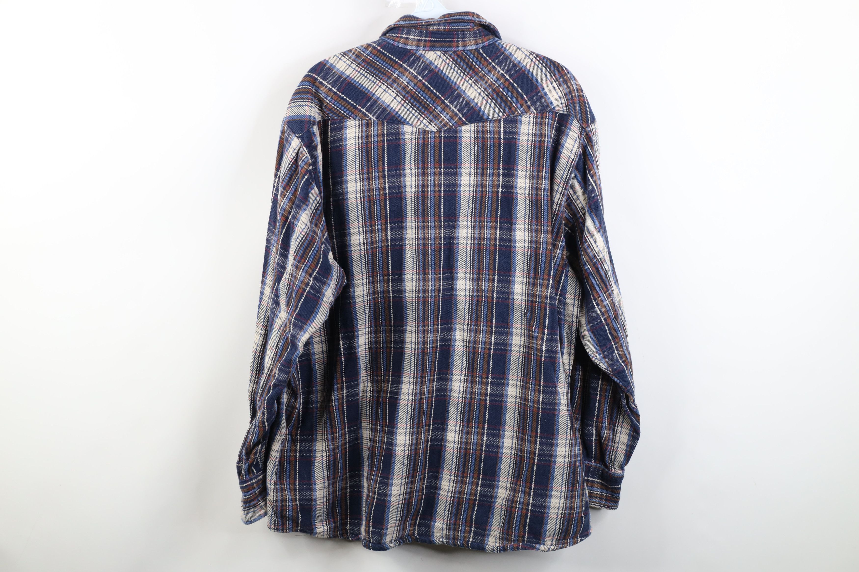 Vintage Vintage 90s Streetwear Flannel Western Snap Button Shirt USA Size US XL / EU 56 / 4 - 13 Thumbnail