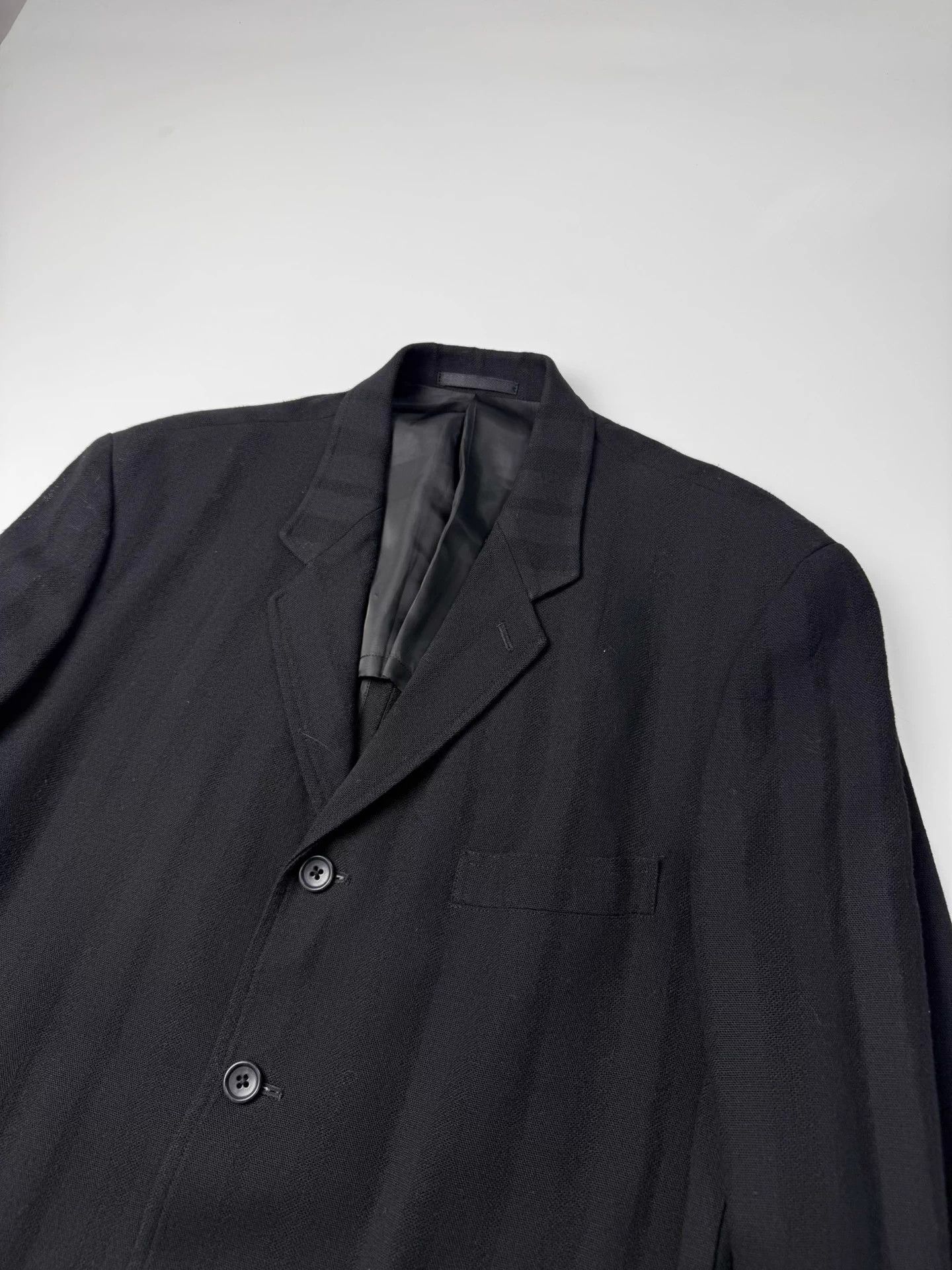 Yohji Yamamoto Yohji Yamamoto Y's for Men 90s Black Stripe Blazer M Japan Size 42L - 2 Thumbnail