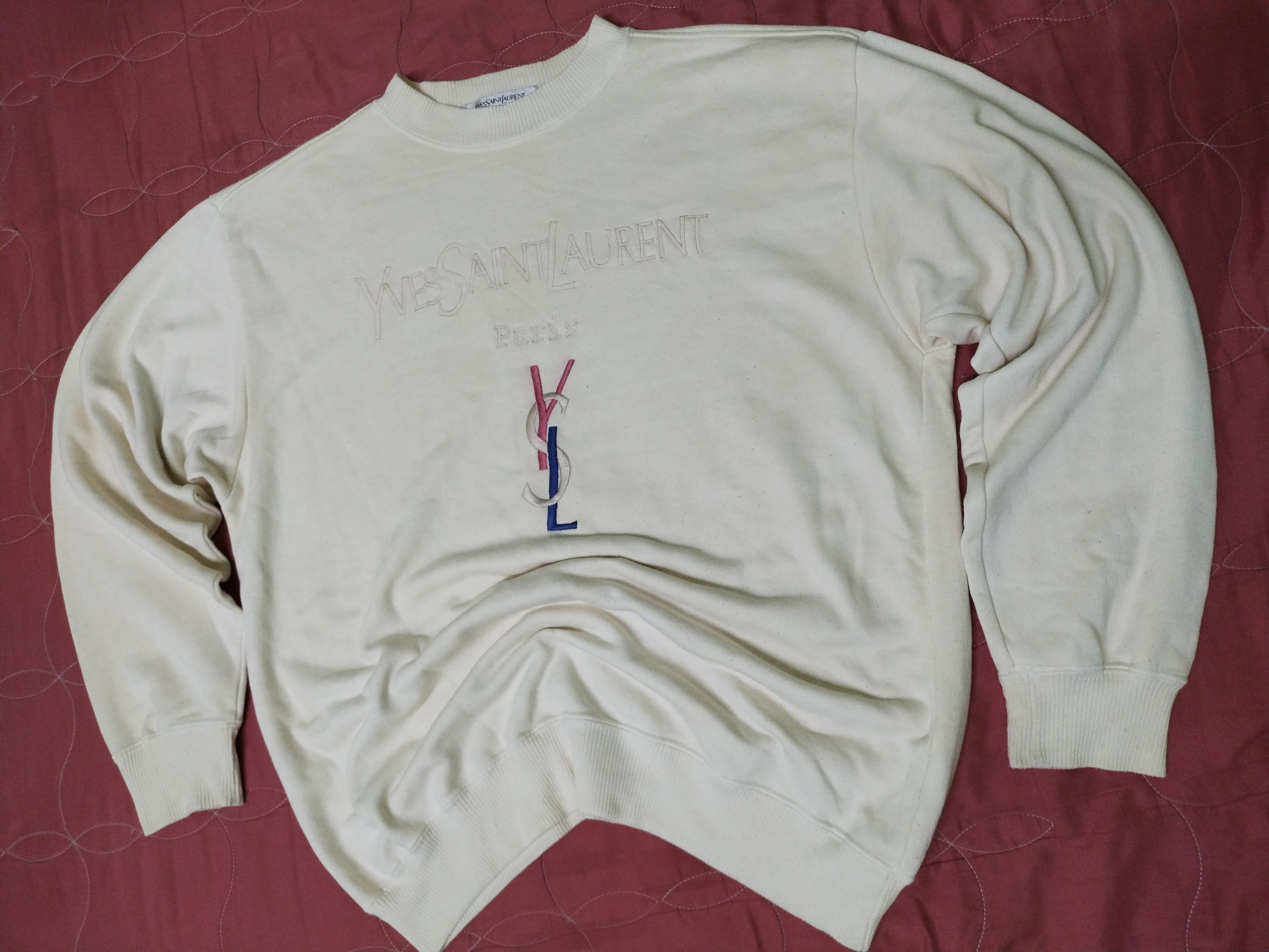 Yves Saint Laurent Vintage Yves Saint Laurent Box Logo Embroidery Sweatshirt Size US L / EU 52-54 / 3 - 2 Thumbnail