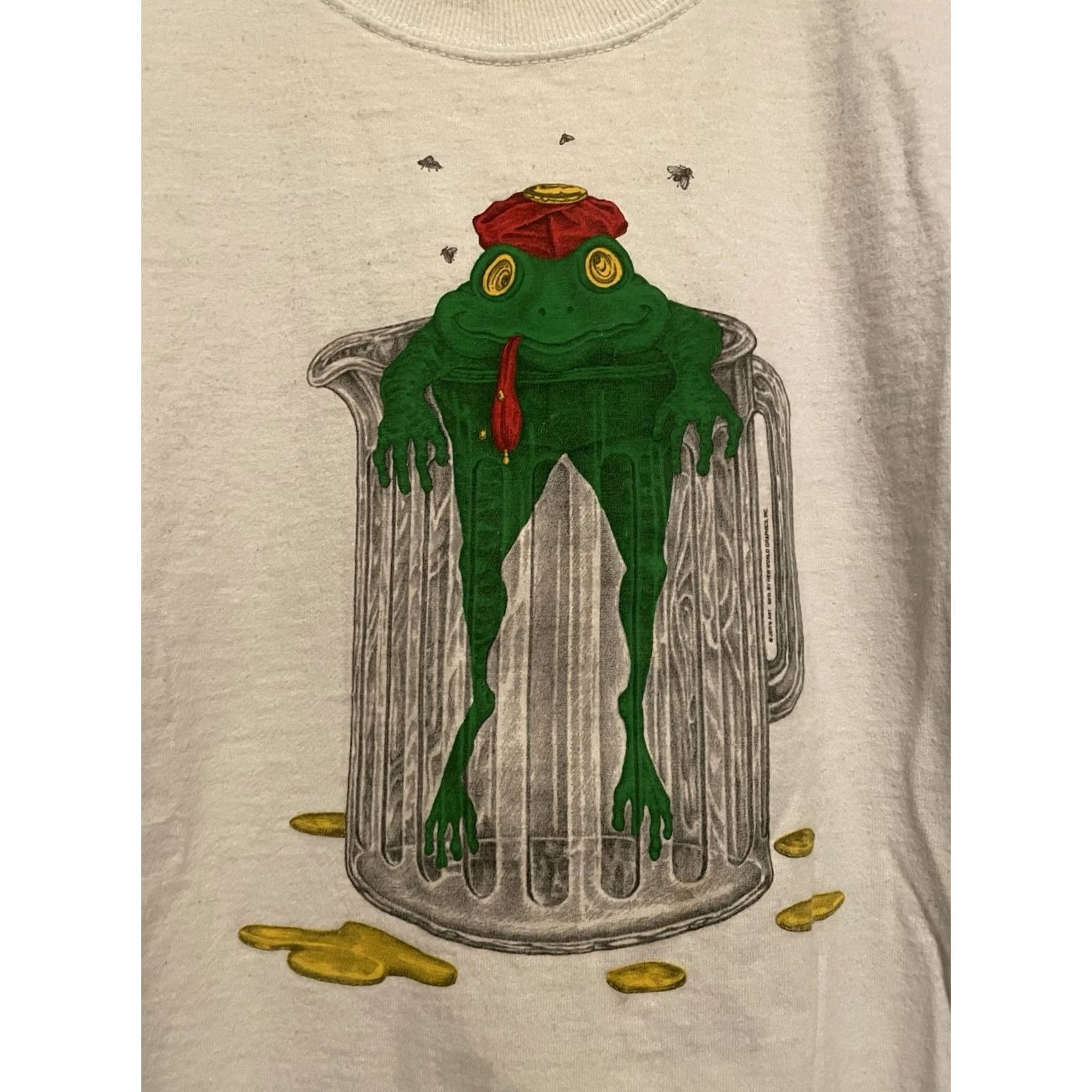 Fruit Of The Loom VINTAGE Frog Beer White T-Shirt Mens XL Nike? Size US XL / EU 56 / 4 - 2 Thumbnail