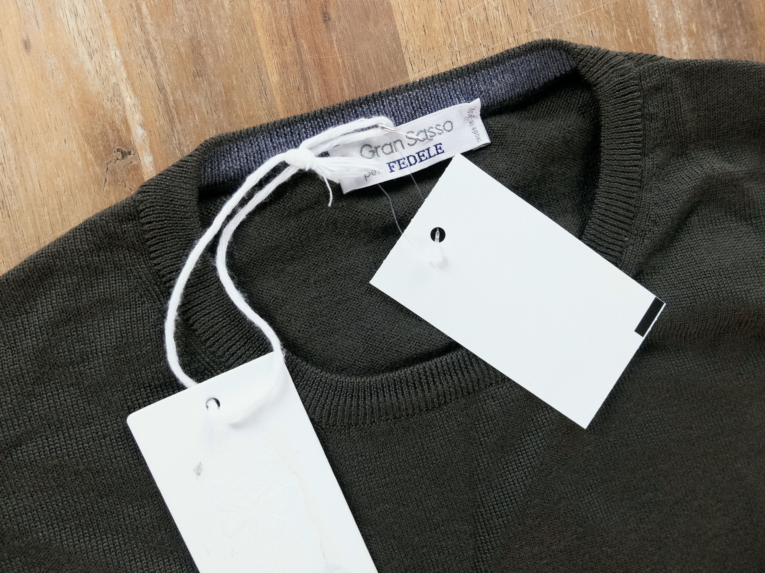 Gran Sasso GRAN SASSO for Fedele miltary green wool sweater 4XL Size US XXL / EU 58 / 5 - 2 Thumbnail