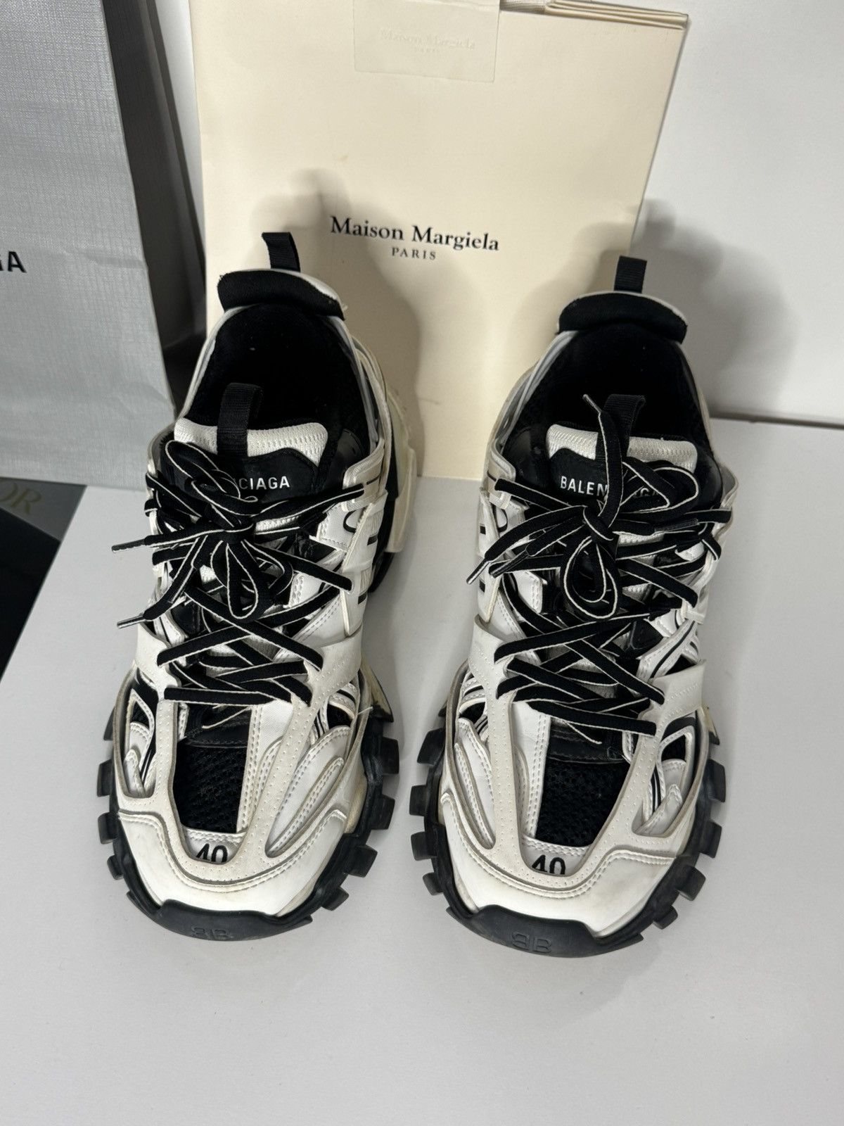 Balenciaga ✅ Balenciaga Track 1 White Black Low 40 Size US 7.5 / EU 40-41 - 2 Thumbnail