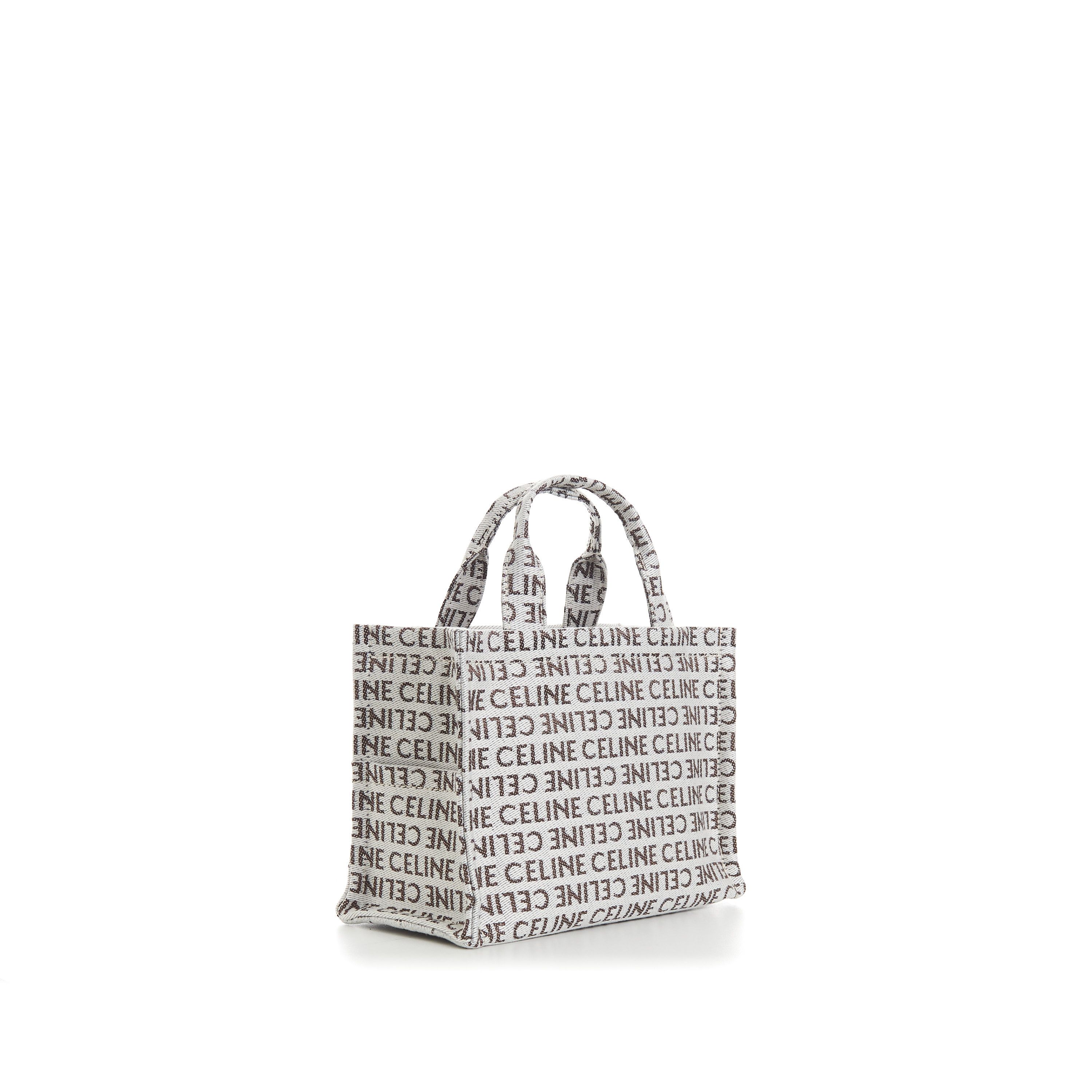 Celine Small Cabas Thais Bag - Textile, Celine All-Over, Triomphe Size ONE SIZE - 4 Thumbnail