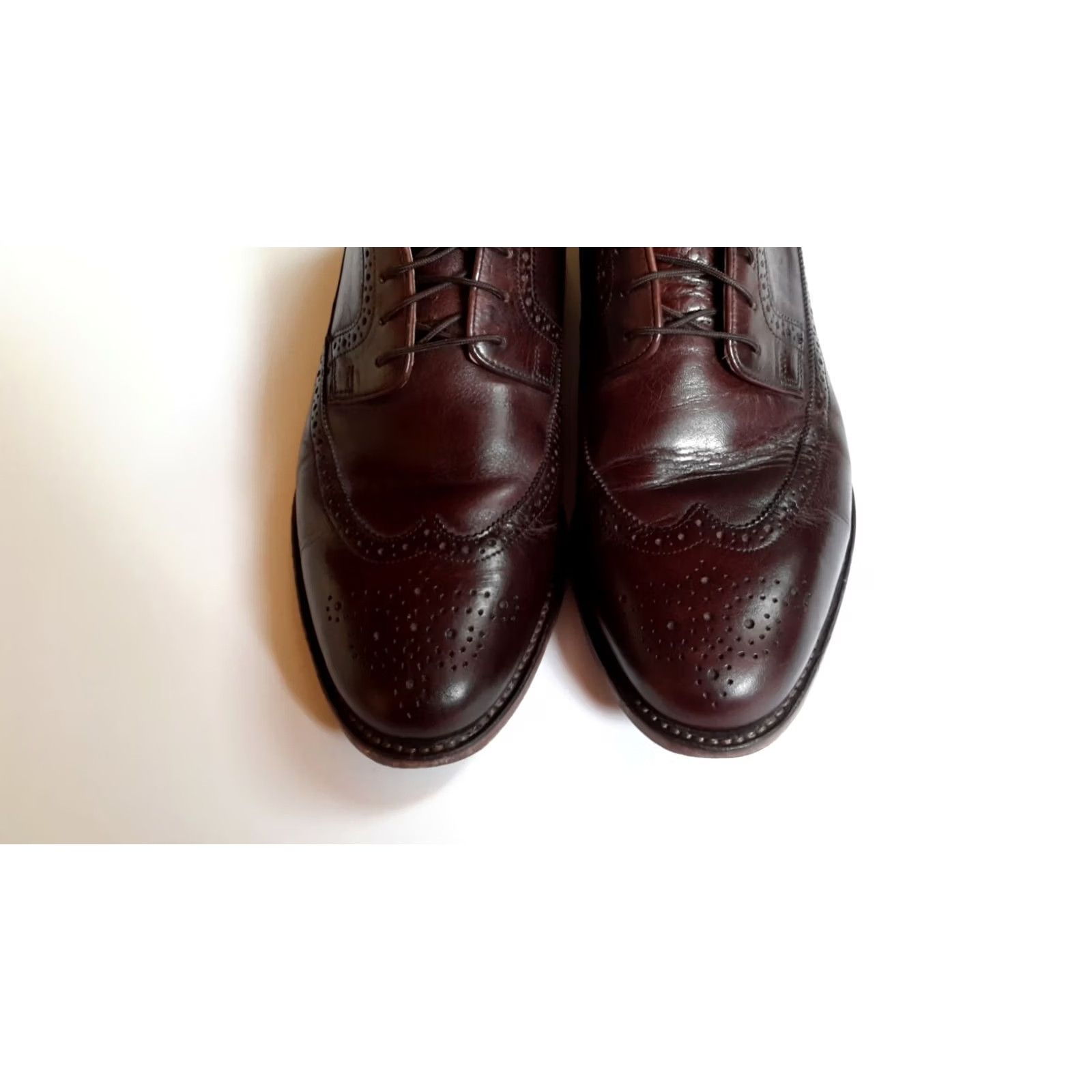 Johnston & Murphy JOHNSTON & MURPHY Mens Brown Leather Wingtip Oxfords Dress/Casual Sz 9.5 D US Size US 10 / EU 43 - 2 Thumbnail