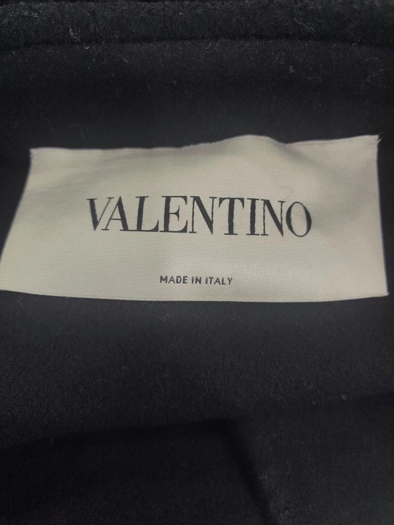 Valentino Valentino Black rivets decorate the woolen coat Size L / US 10 / IT 46 - 3 Thumbnail
