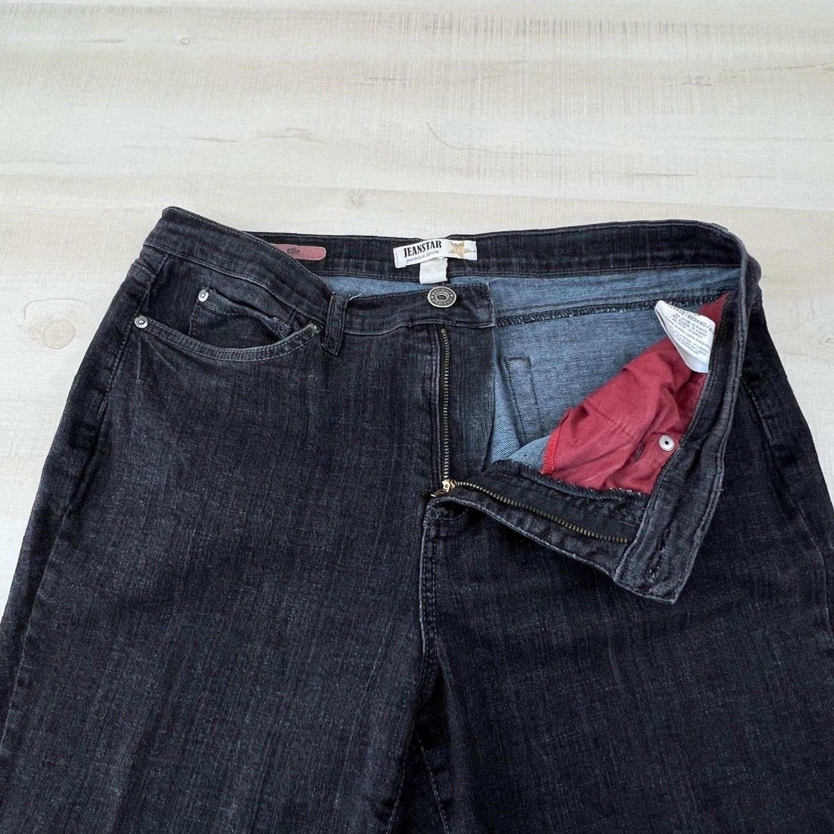 Vintage Jeanstar Womens Jeans 16P Petite Extra Large Black Denim Size 38" / US 16 / IT 52 - 3 Thumbnail