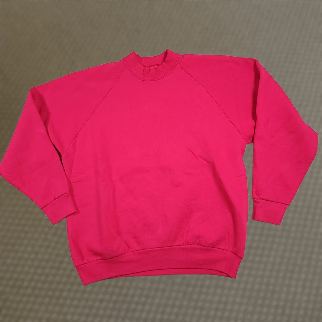Fruit Of The Loom VINTAGE Fruit of the Loom Sweatshirt Mens XL Pink Crewneck Pullover Fleece 90s USA Size US XL / EU 56 / 4 - 1 Thumbnail