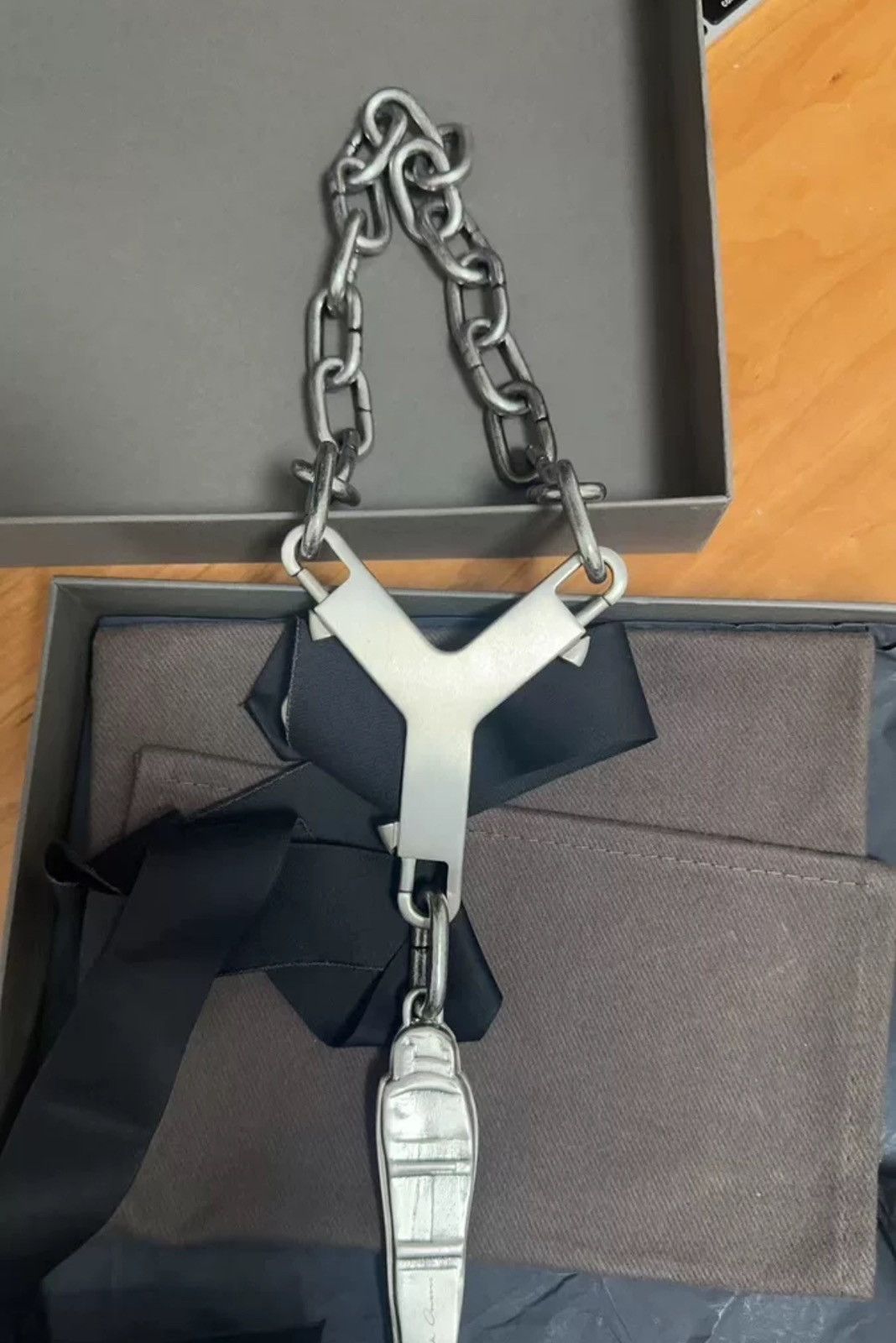Rick Owens Rick Owens 22ss RR01B1407MET Necklace Coffin Necklace Size ONE SIZE - 3 Thumbnail