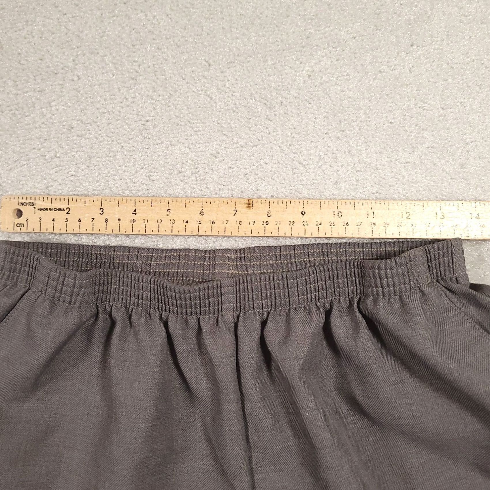 Vintage Alfred Dunner Pants Womens 14 Gray Elastic Waist Pull On Dress Pants Size 36" / US 14 / IT 50 - 3 Thumbnail